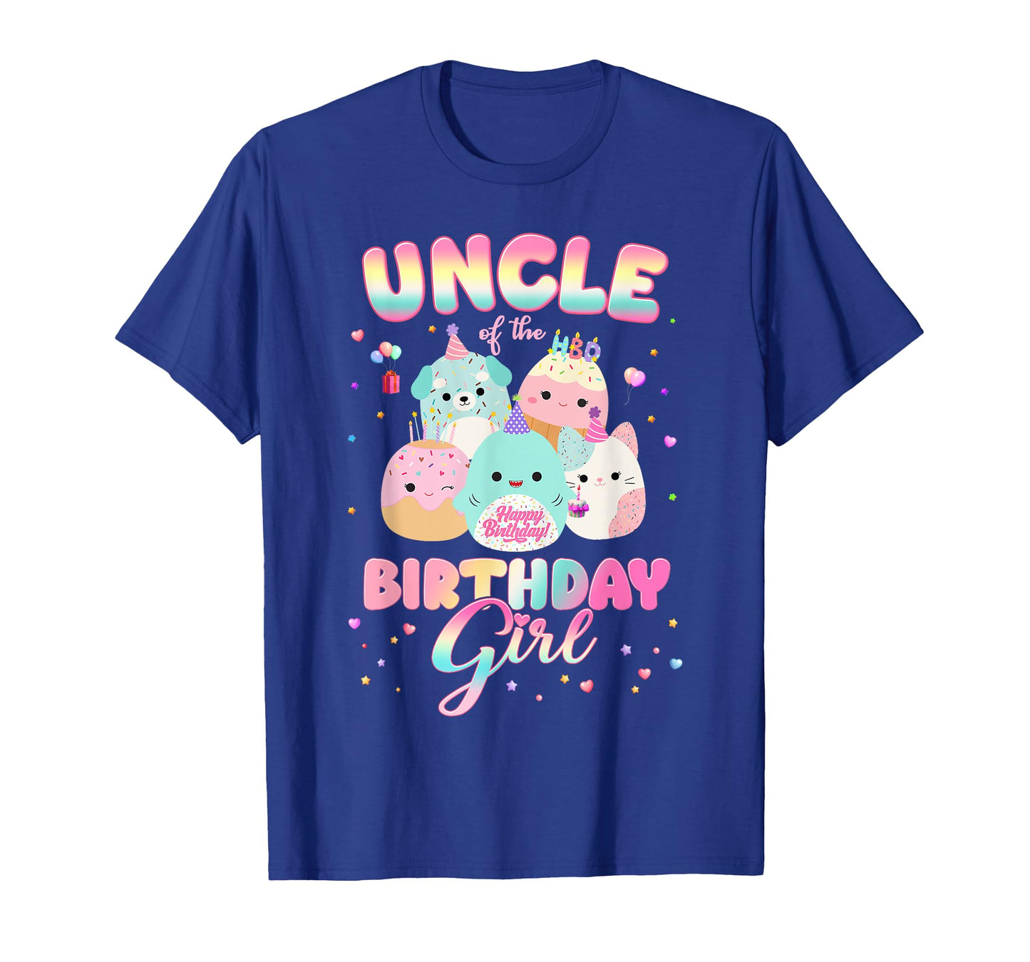 Birthday Family Squish Squad Uncle Of The Birthday Girl T-Shirt