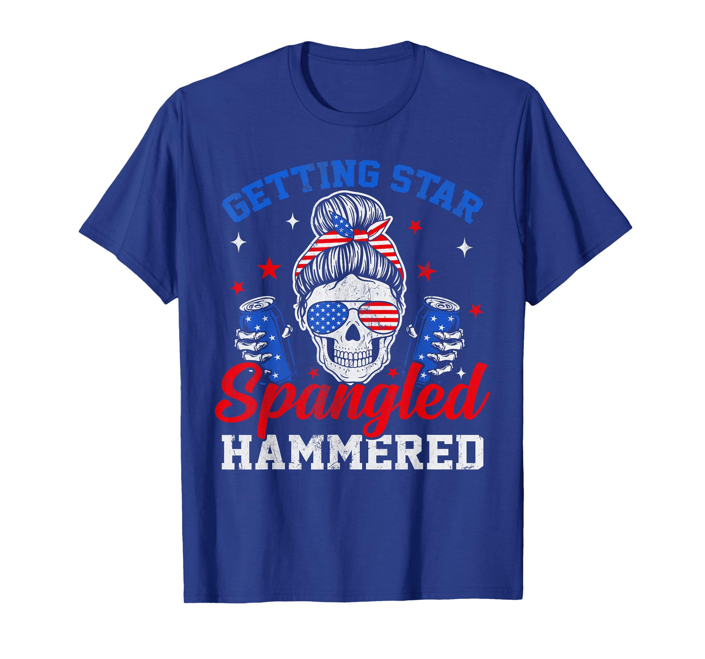 Retro Getting Star Spangled Hammered America 4th Of July T-Shirt