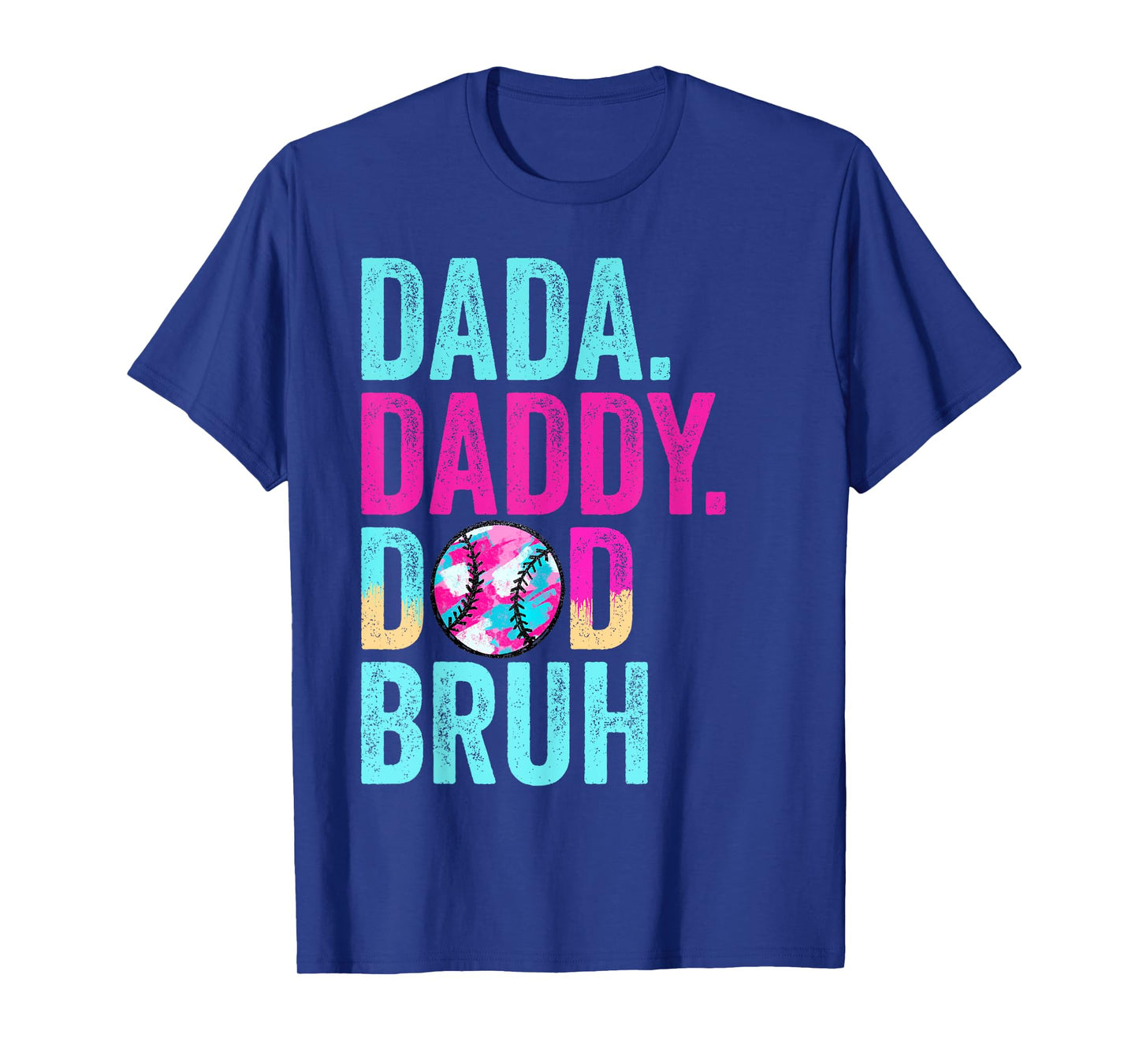 Dada Daddy Dad Bruh Baseball Drip Ice Cream Funny Dad Bruh T-Shirt