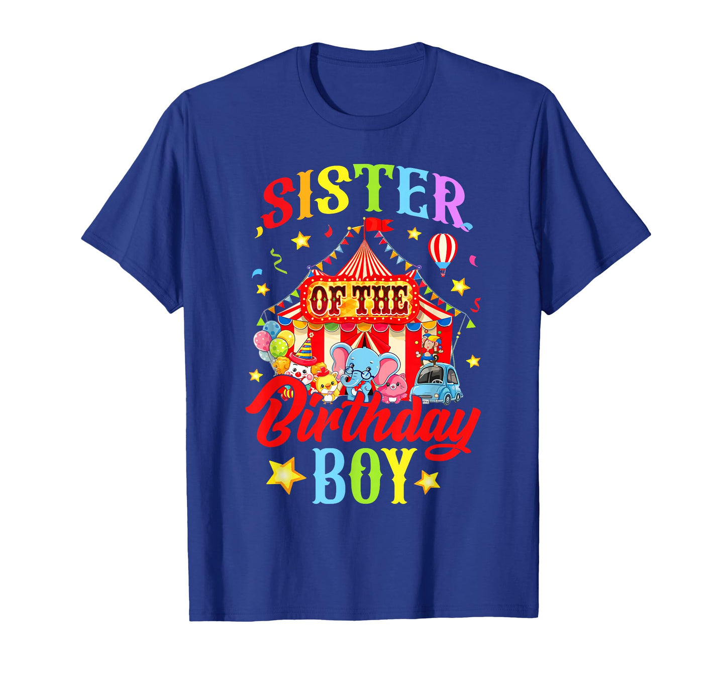 Sister Of The Birthday Boy Circus Carnival Theme Party T-Shirt