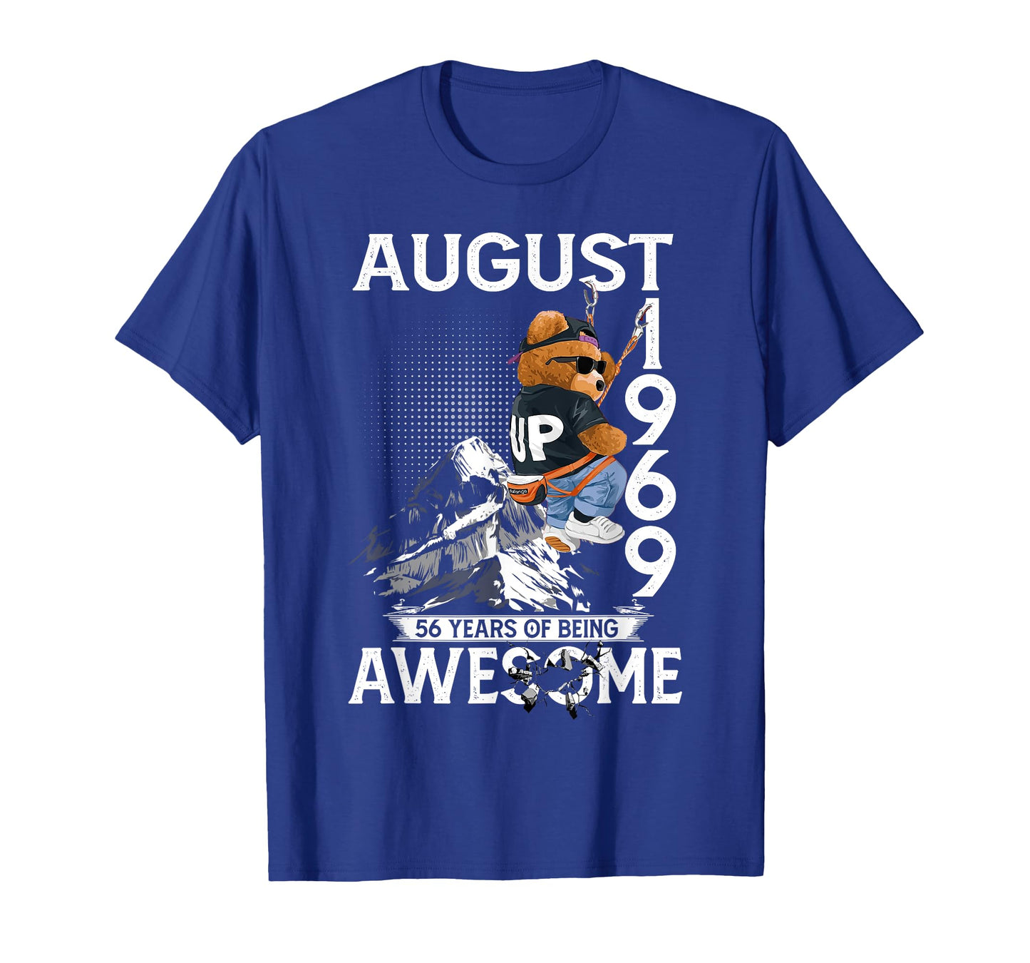 56th Birthday Bear Legends August 1969 56 Years Old For Men T-Shirt