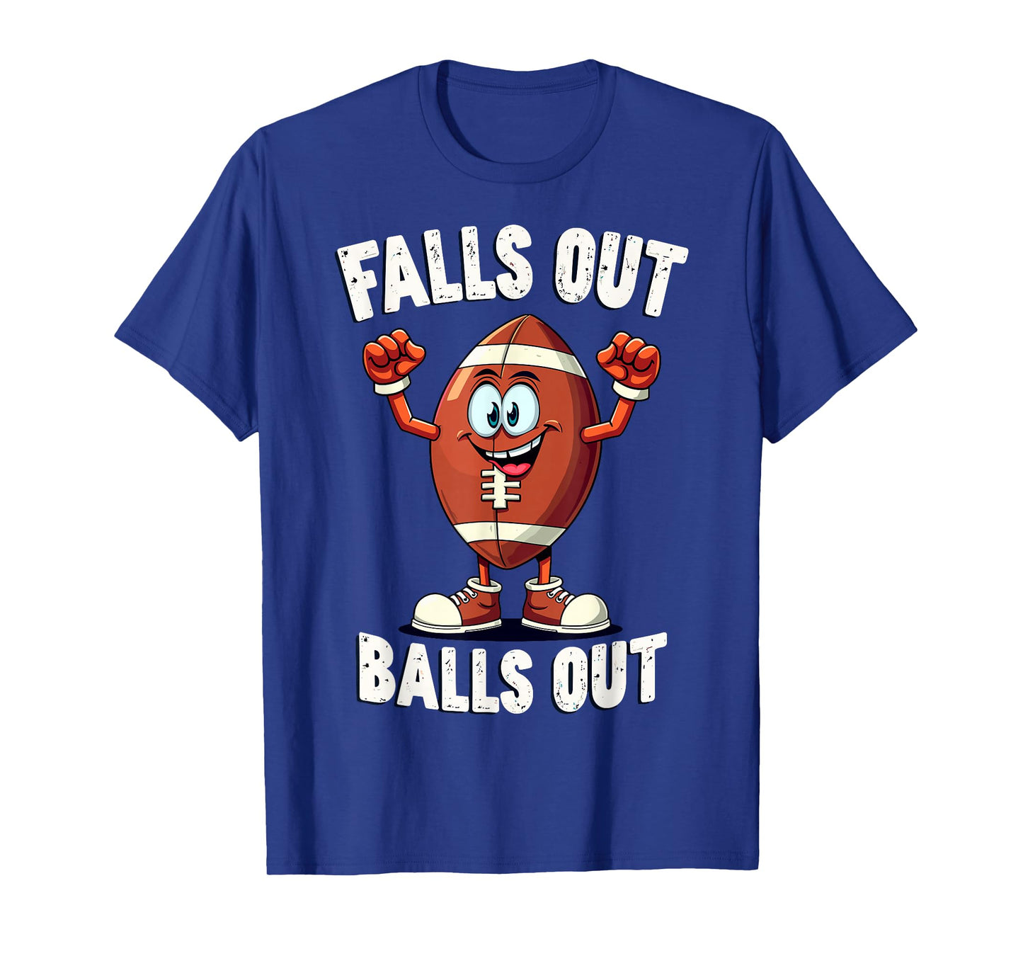 Falls Out Balls Out Football Fanny Thanksgiving Autumn Tee T-Shirt