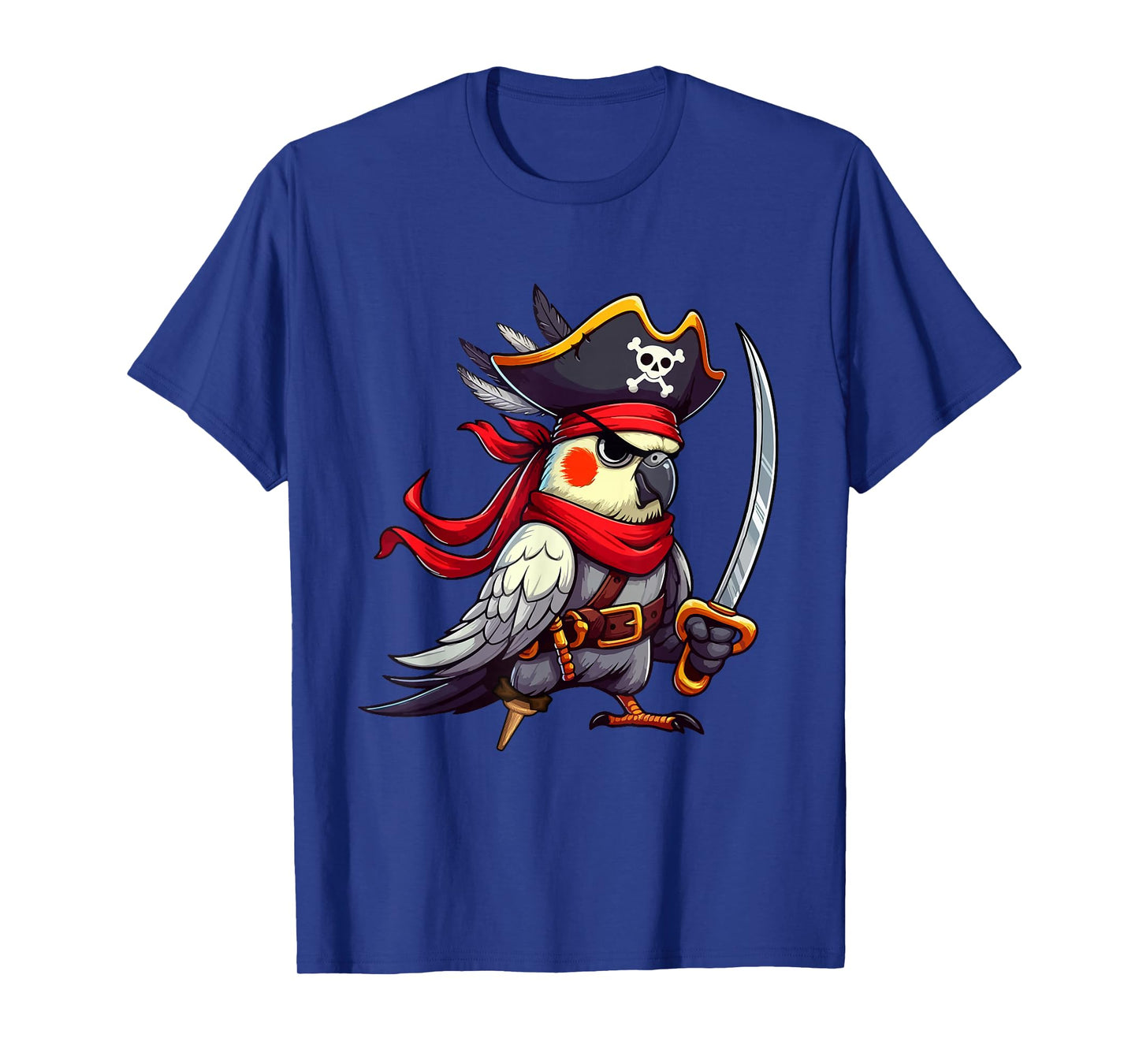 Cockatiel As Pirate Halloween Costume Farmer Rancher Lover T-Shirt