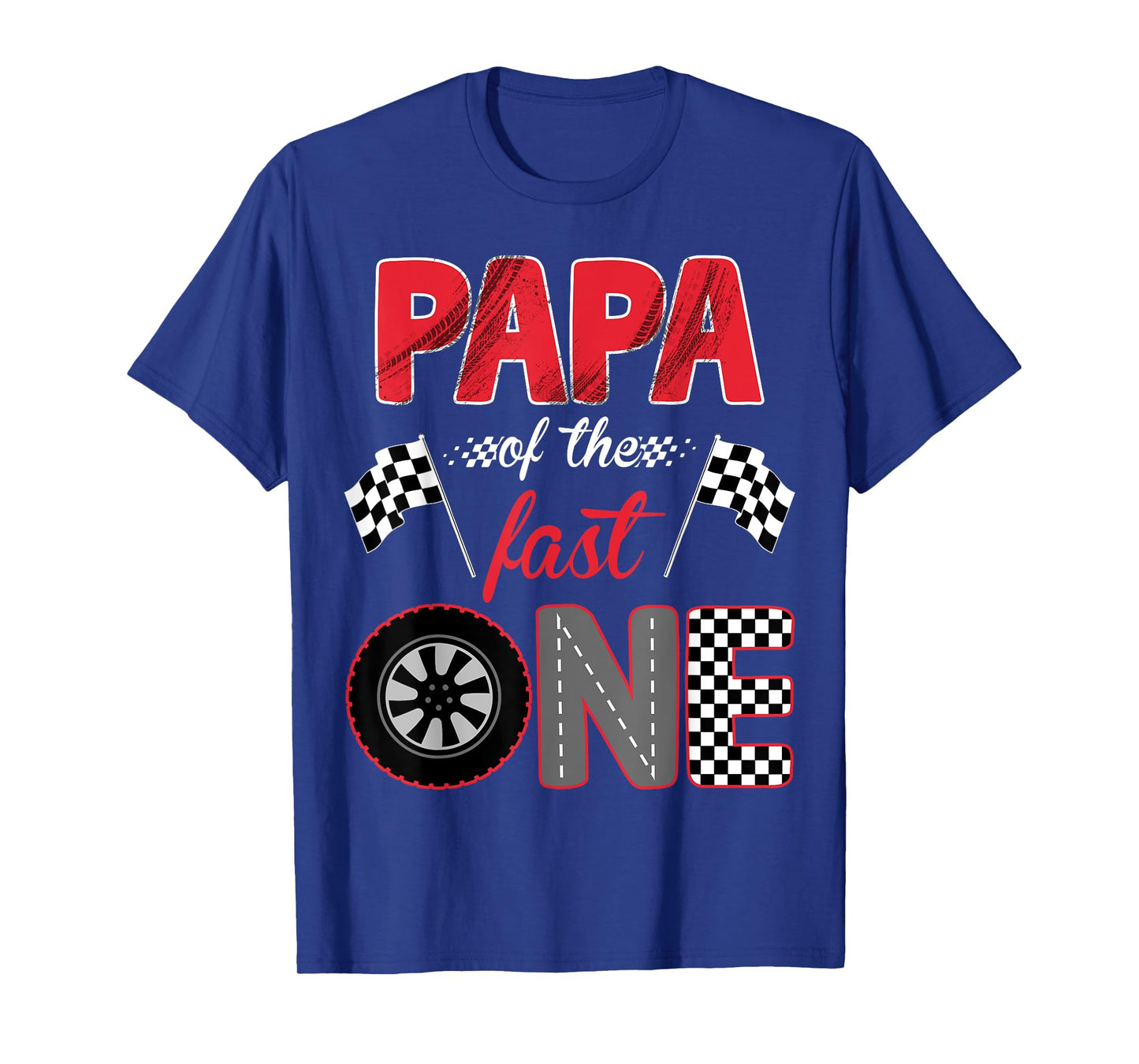 Papa Of The Fast One Birthday 1st Race Car Family T-Shirt