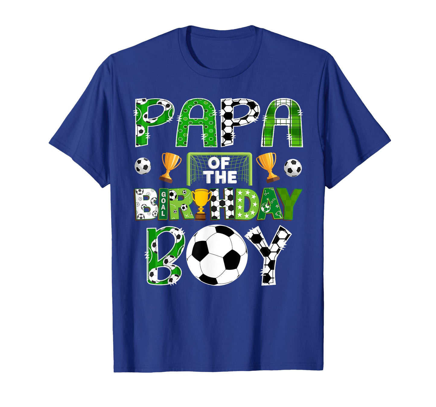 Papa Of The Birthday Boy Soccer Player Game Day T-Shirt