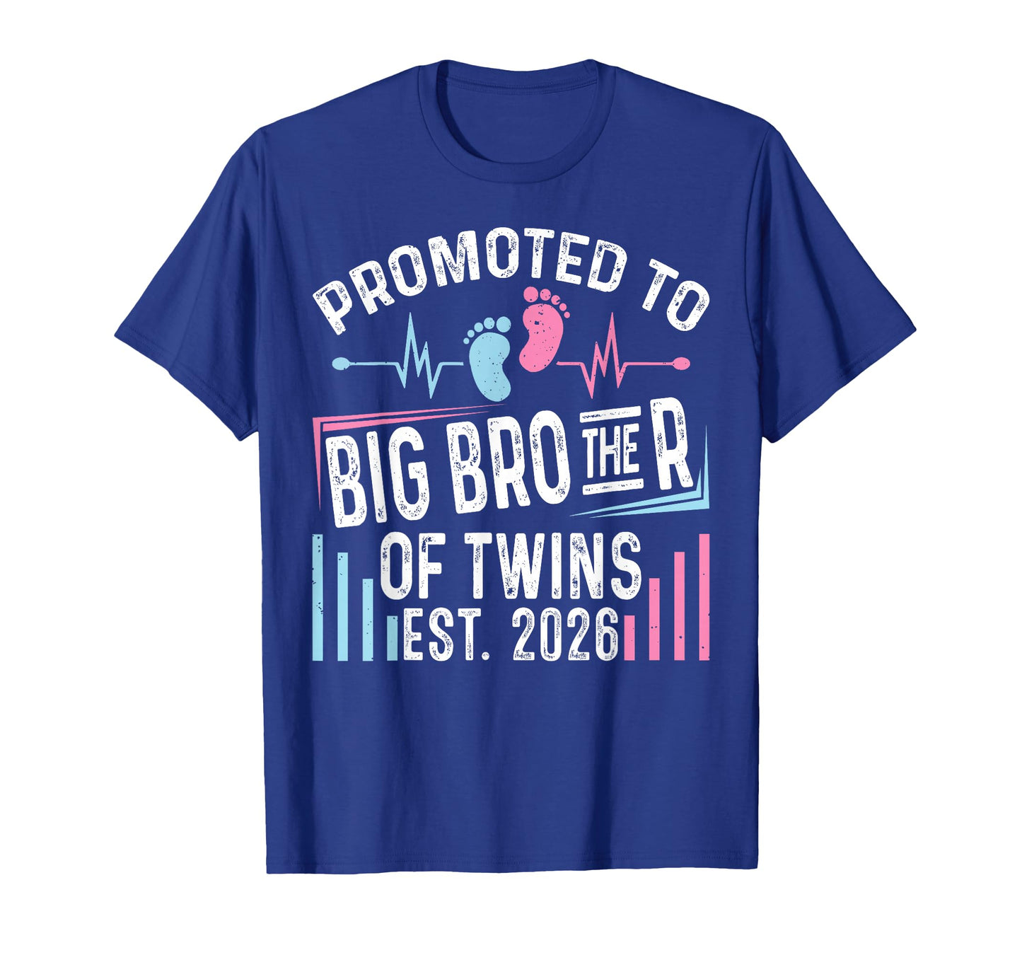 Promoted to Big Brother of Twins Est 2026 Baby Shower T-Shirt