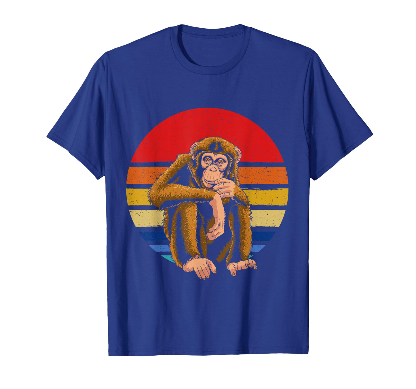 Retro Vintage Chimpanzee Monkey Wild Forest Animal T-Shirt