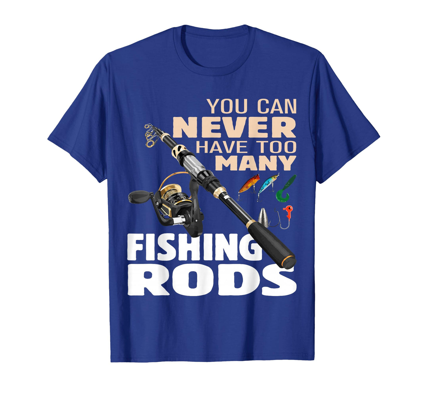 Funny Fisherman Fishing Rods Design Fishing Lovers Outfit T-Shirt