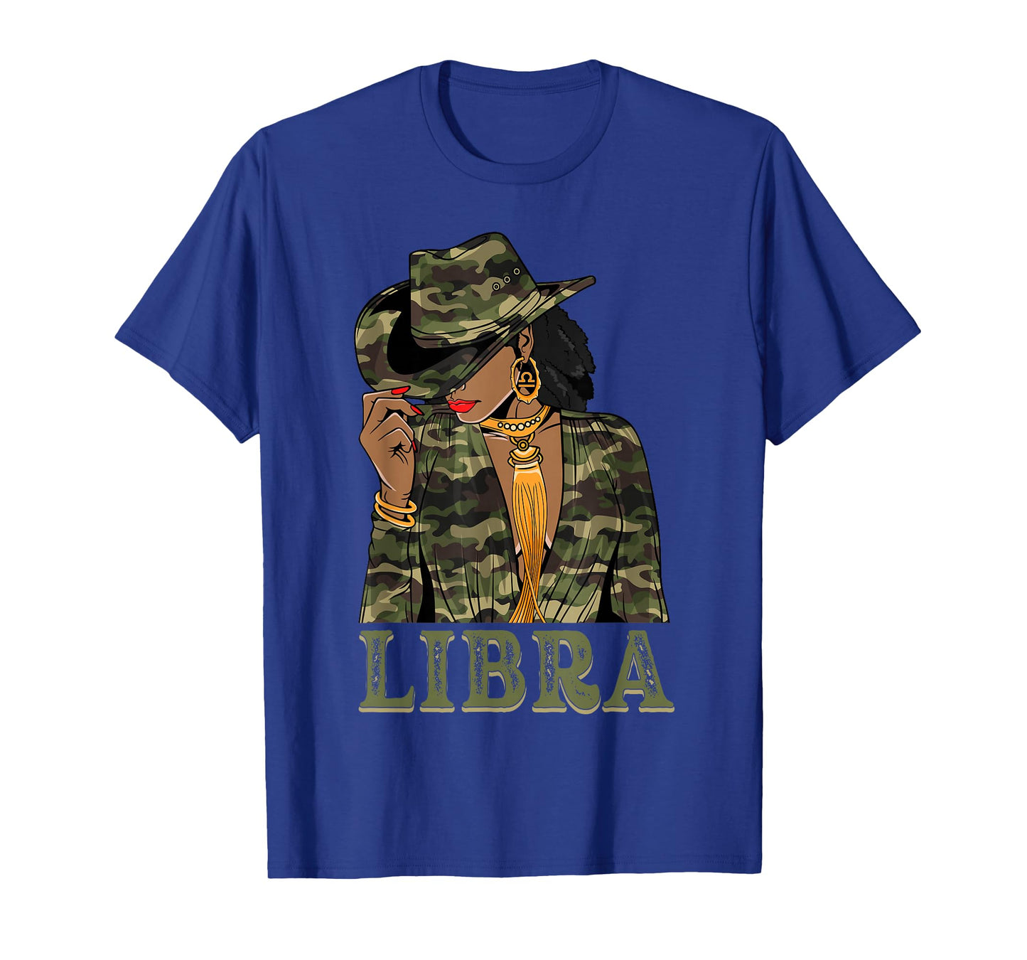 Libra Western Black Cowgirl Camo Camoflauge Zodiac T-Shirt
