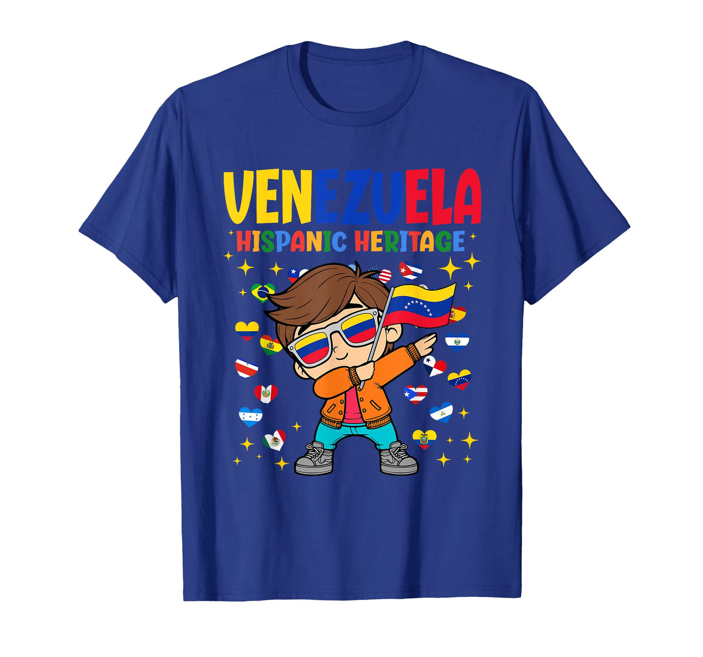 Hispanic Heritage Venezuelan Flag Proud Venezuela Boy Kid T-Shirt