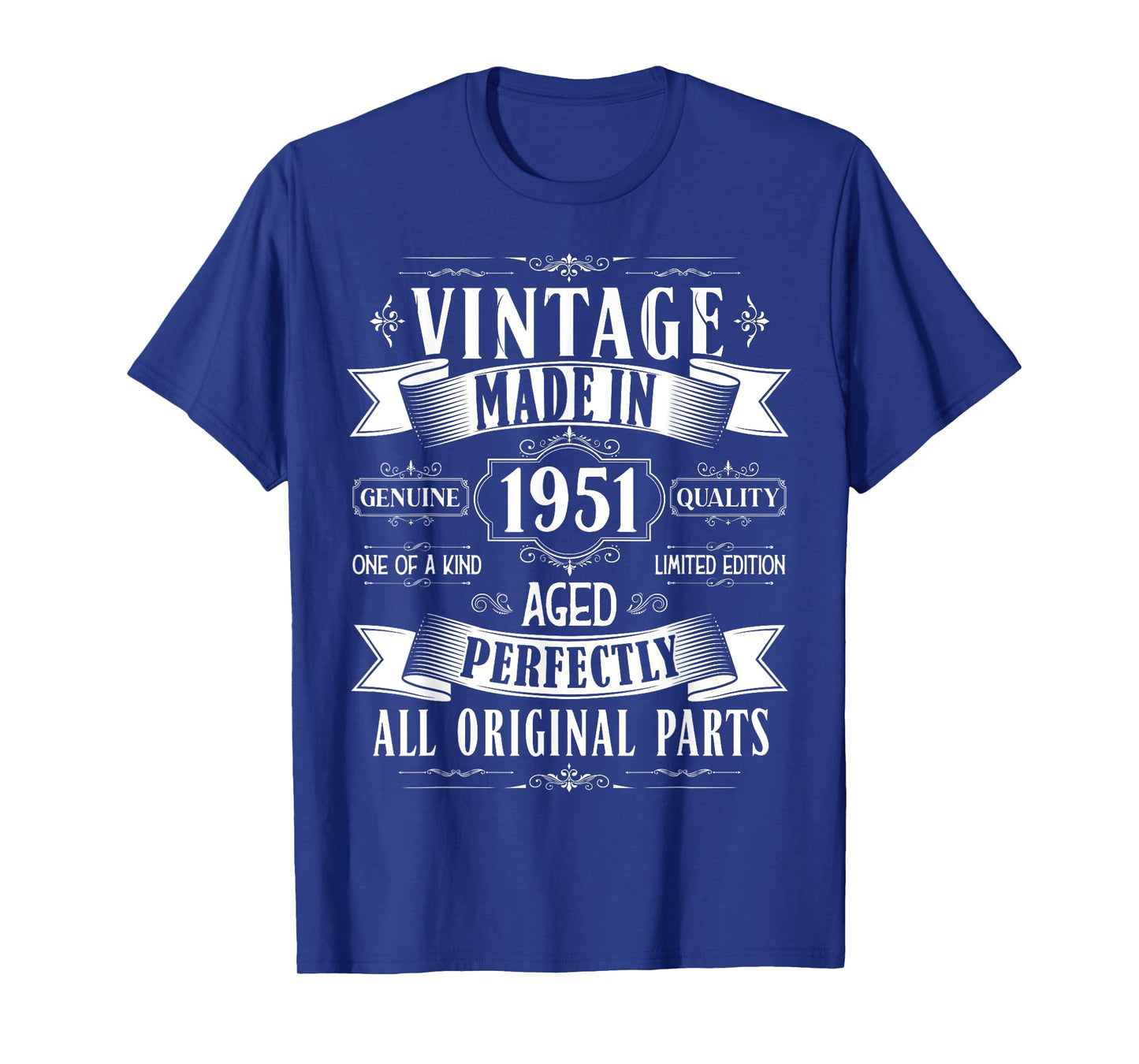 Vintage 74th birthday men Born 1951 74 years old Bday mens T-Shirt