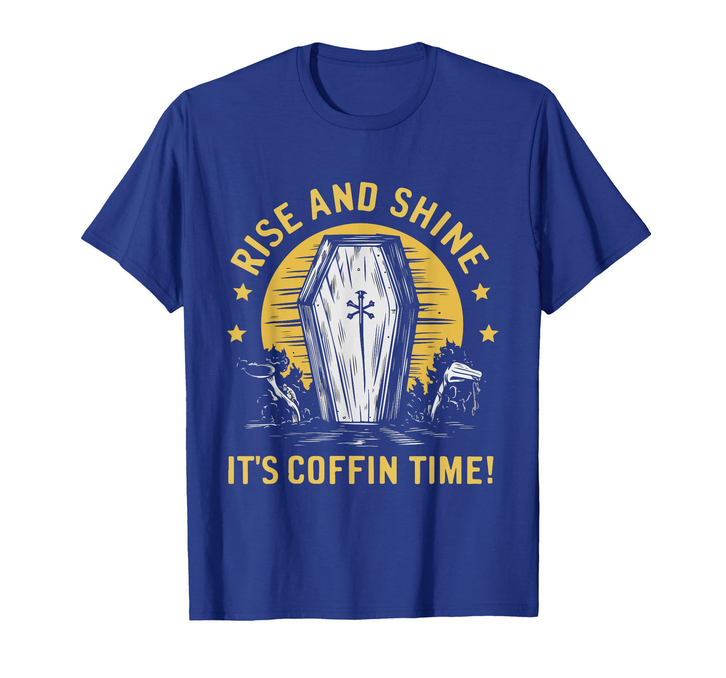 Rising Coffin Humor Funny Casket Funeral Horror Costume T-Shirt
