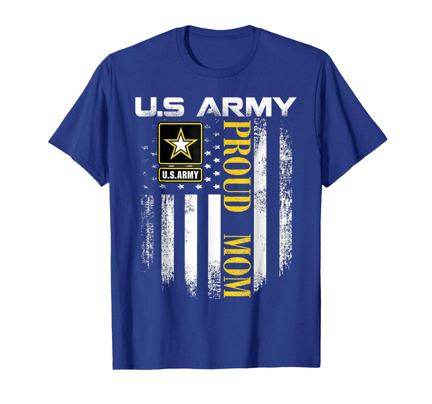 Vintage Army Proud Mom With American Flag Gift T-Shirt