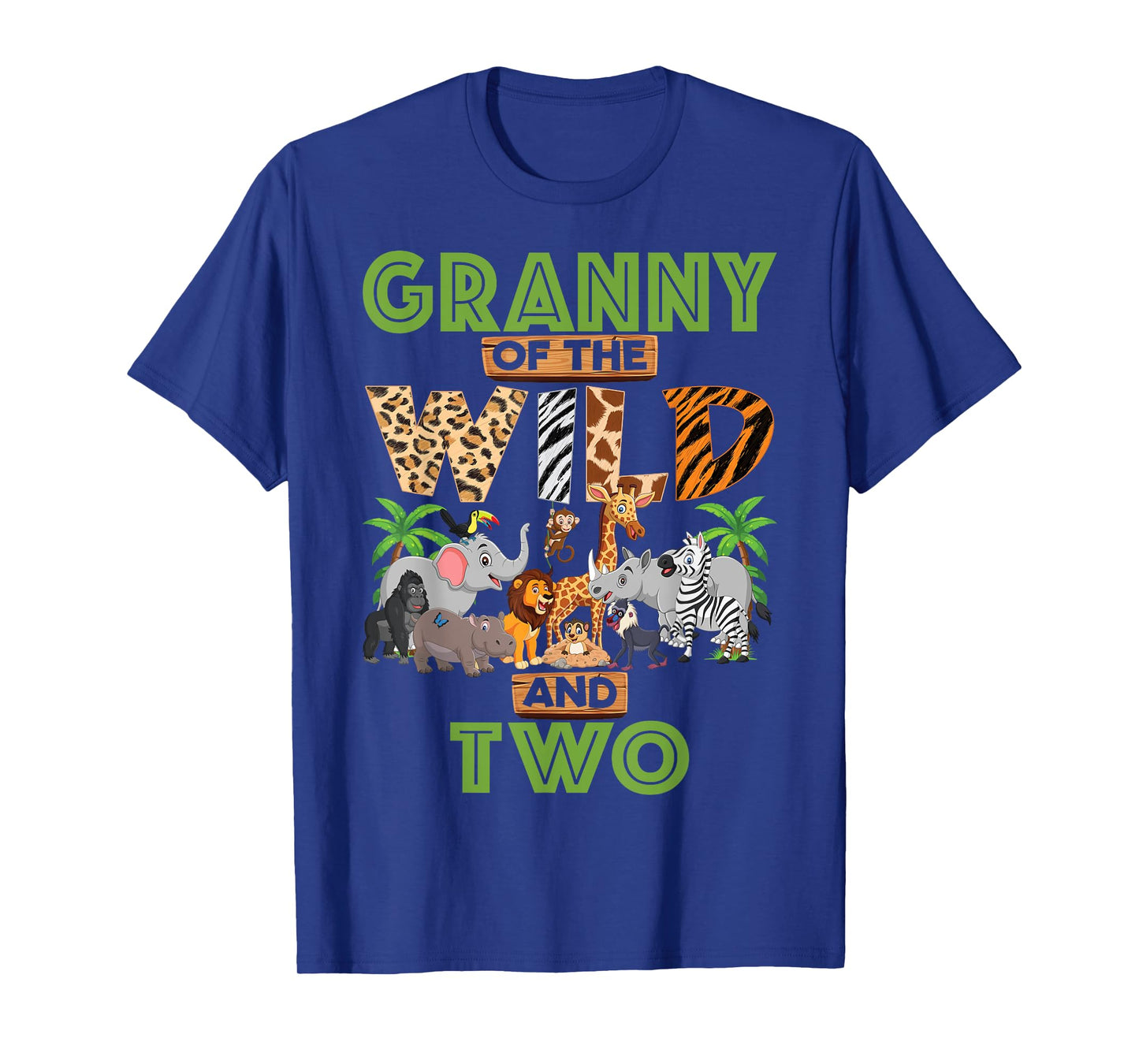2nd Birthday Zoo Safari Jungle Granny Of The Wild and Two T-Shirt