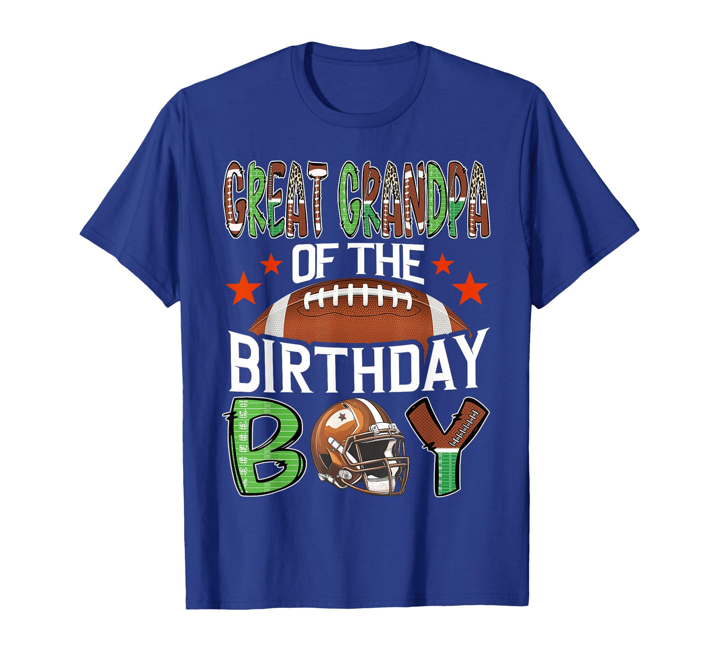 Great Grandpa Of The Birthday Boy Game Day Football T-Shirt