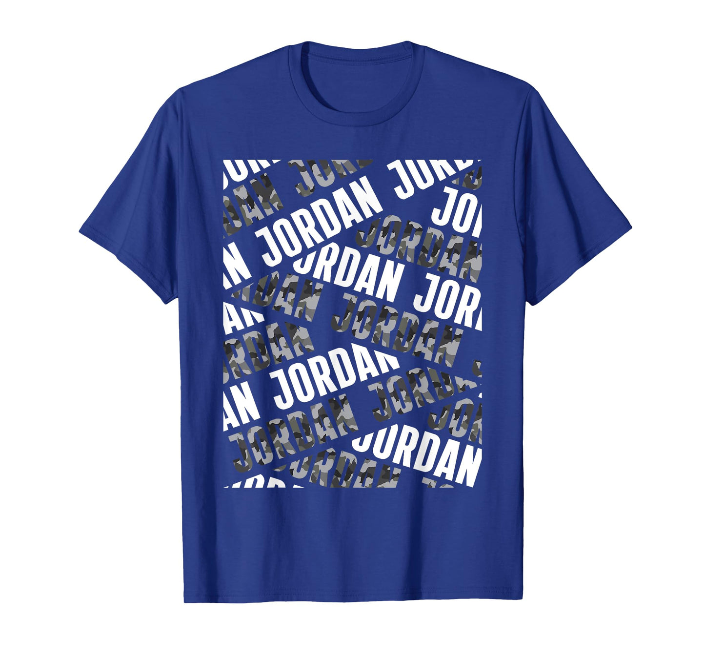 Diagonal Jordan Pattern Camo Pattern Grey Camouflage T-Shirt