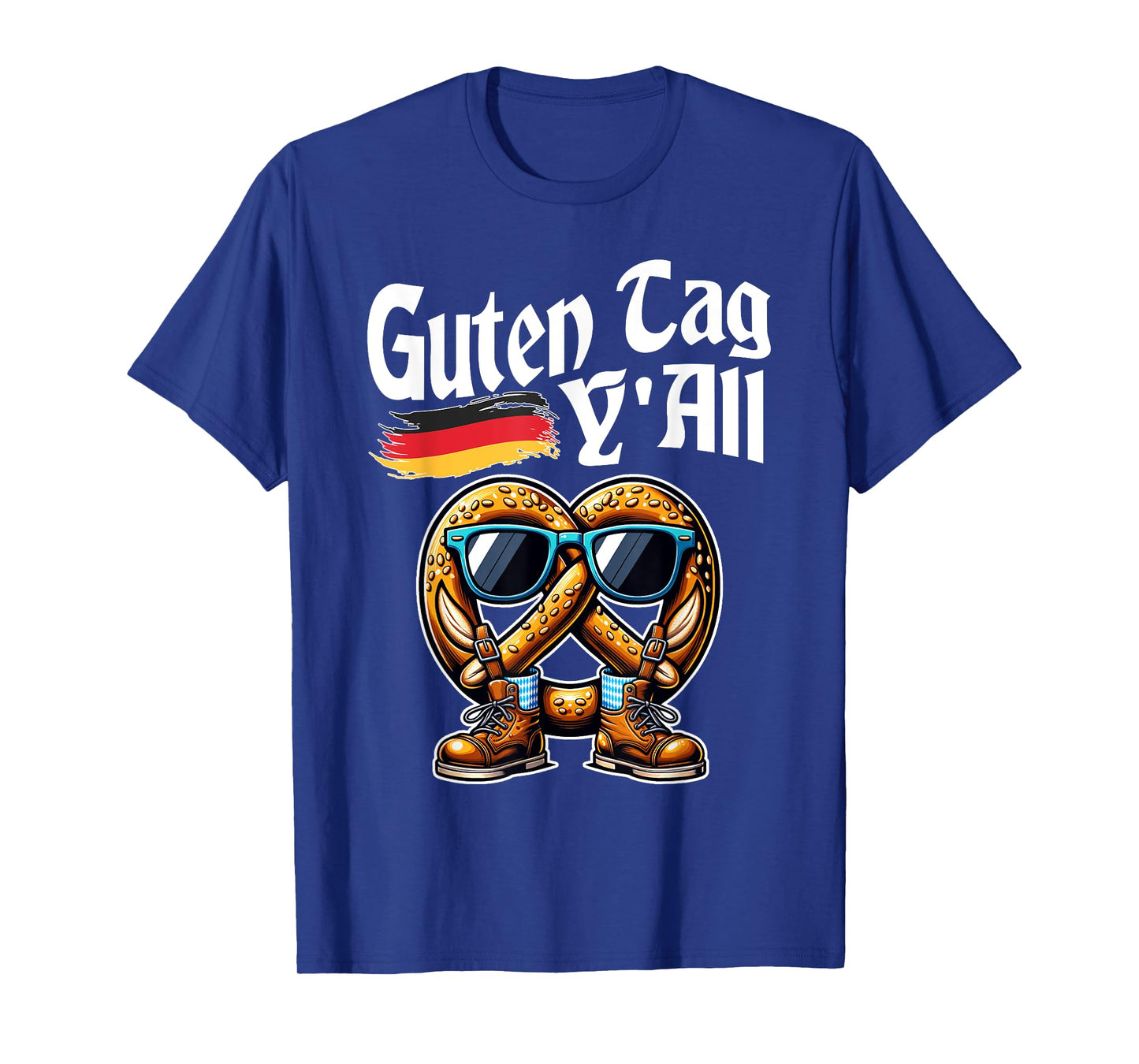 Guten Tag Y'all Oktoberfest German Pretzel Funny T-Shirt