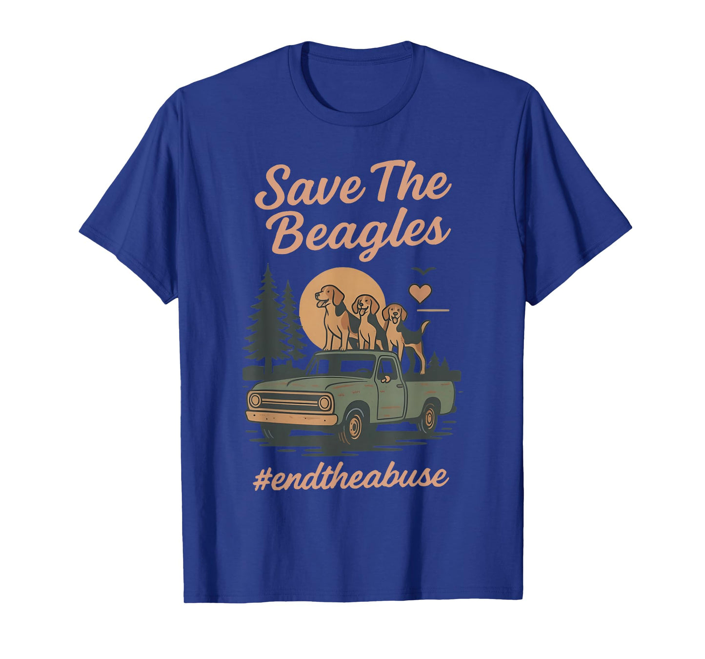 Save The Beagles End Animal Abuse Vintage Dog T-Shirt