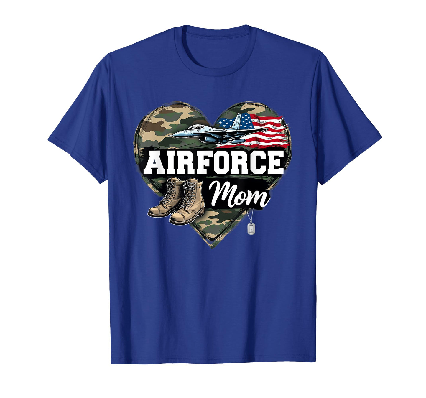 Air Force Mom Patriotic American Flag T-Shirt