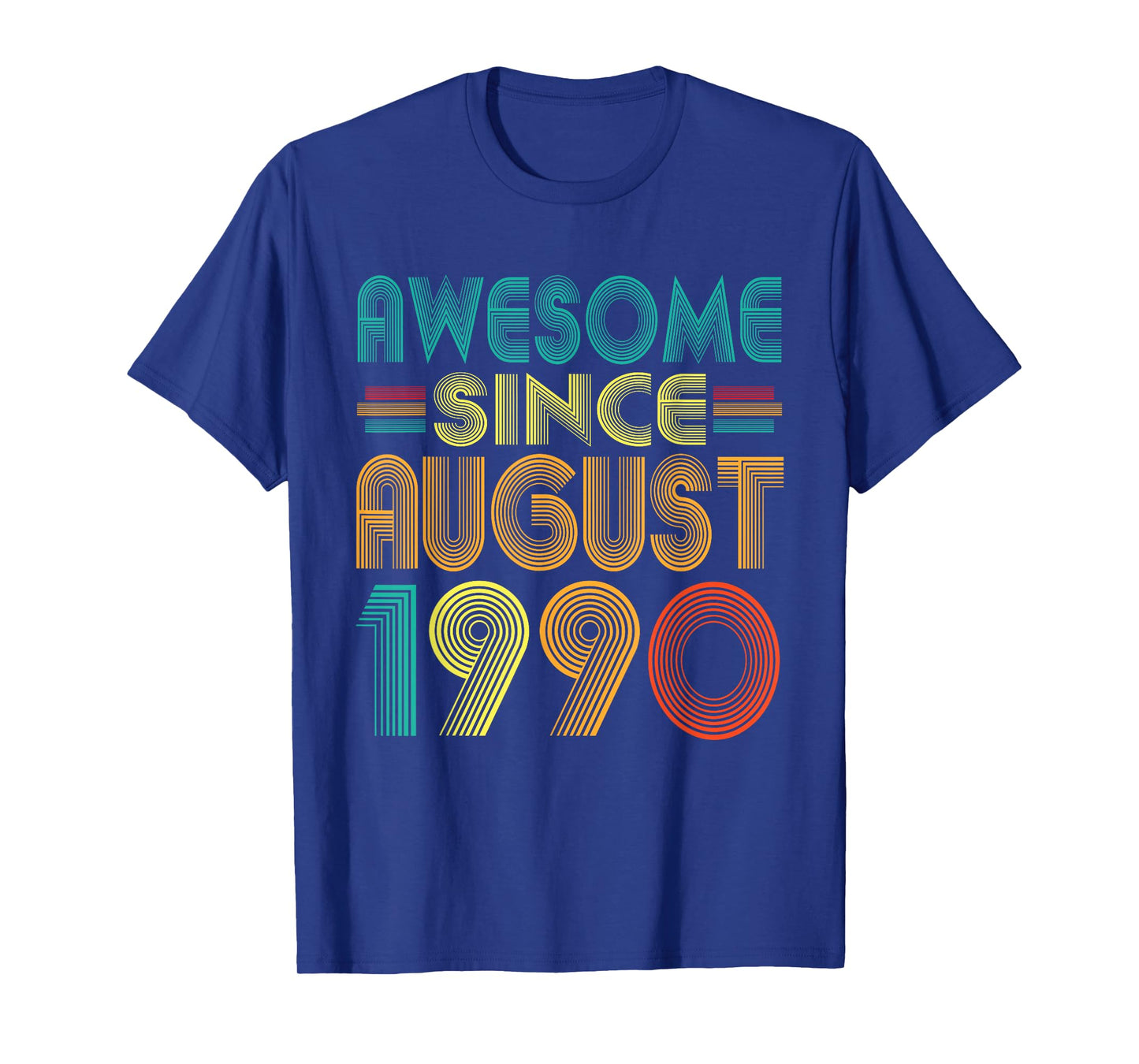 Awesome Since August 1990 Years 35th Birthday Funny Vintage T-Shirt