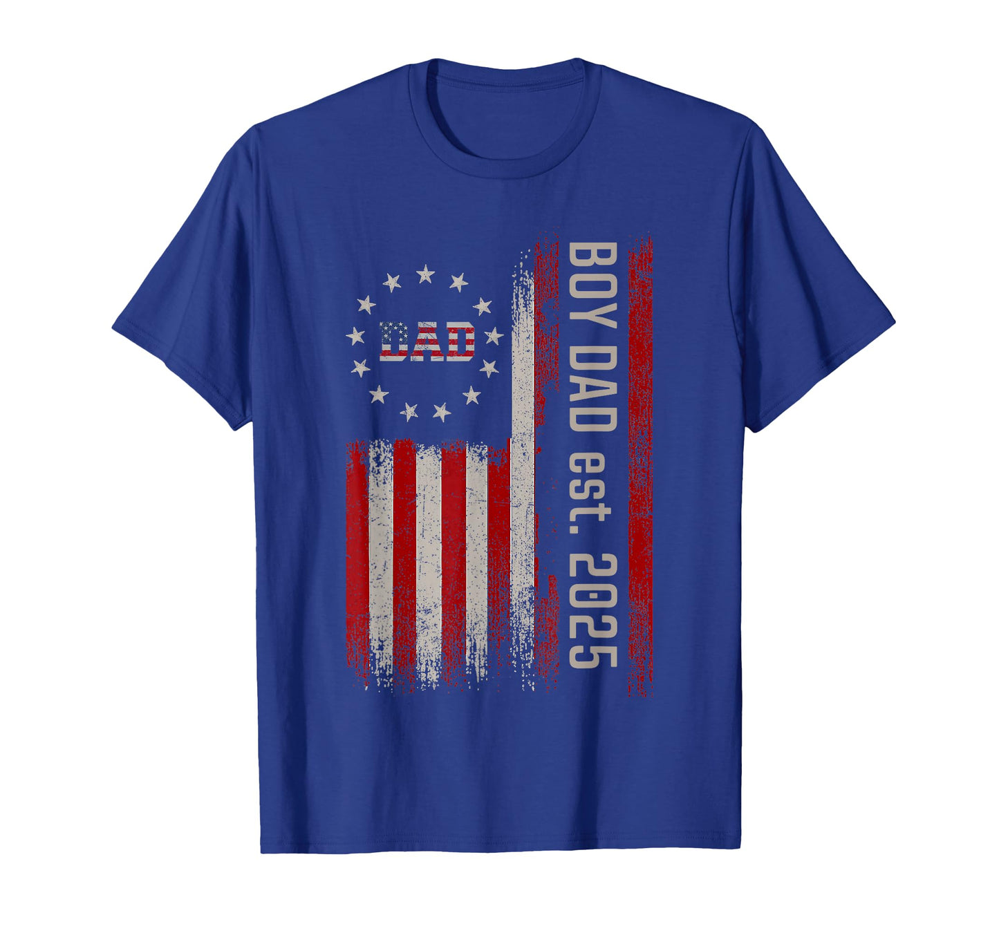 Boy Dad Est 2025 Proud Dad Of Boy Father of Boy 2025 US Flag T-Shirt