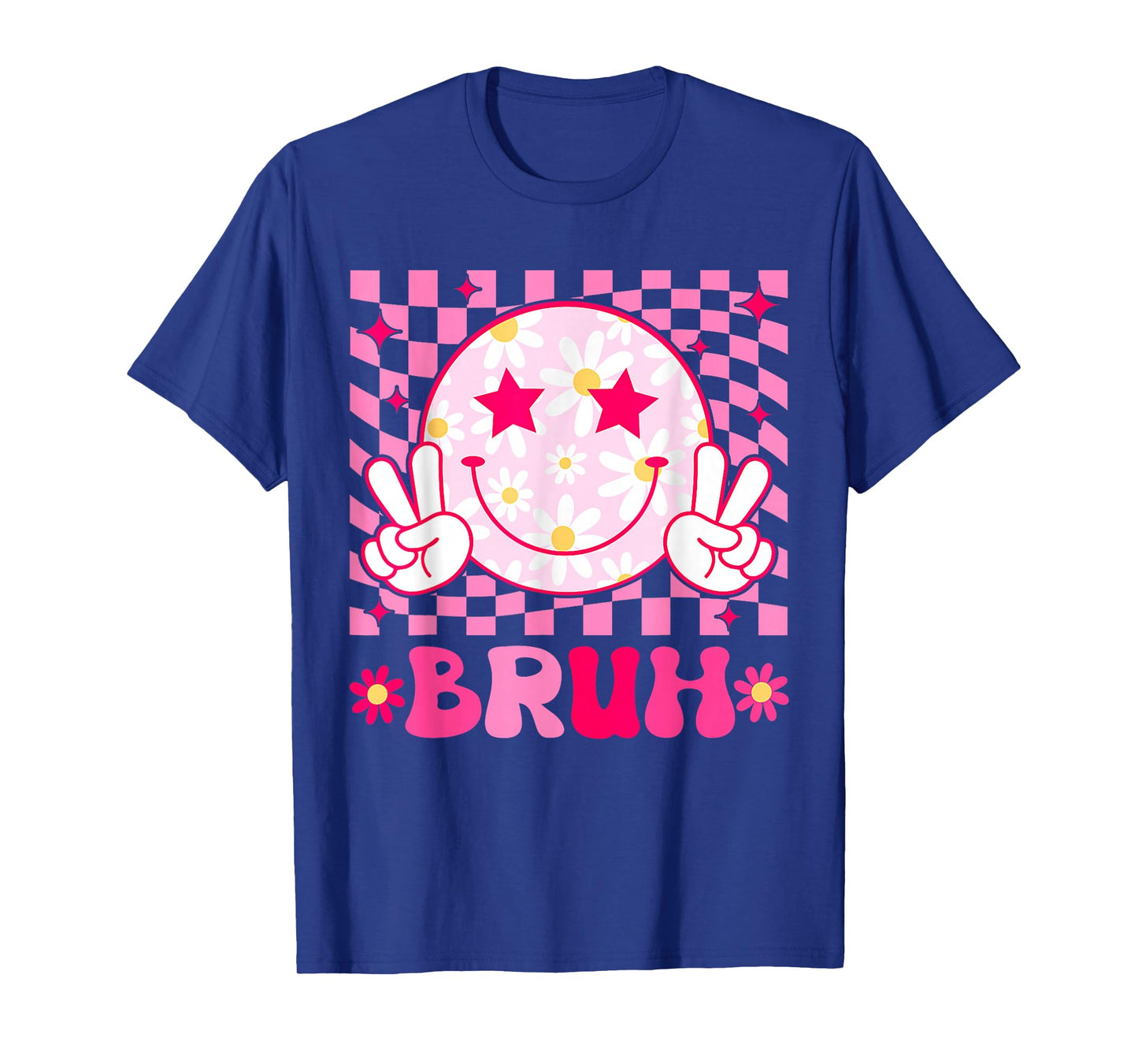 Groovy Bruh For Girls Kids Boys Smile Face T-Shirt
