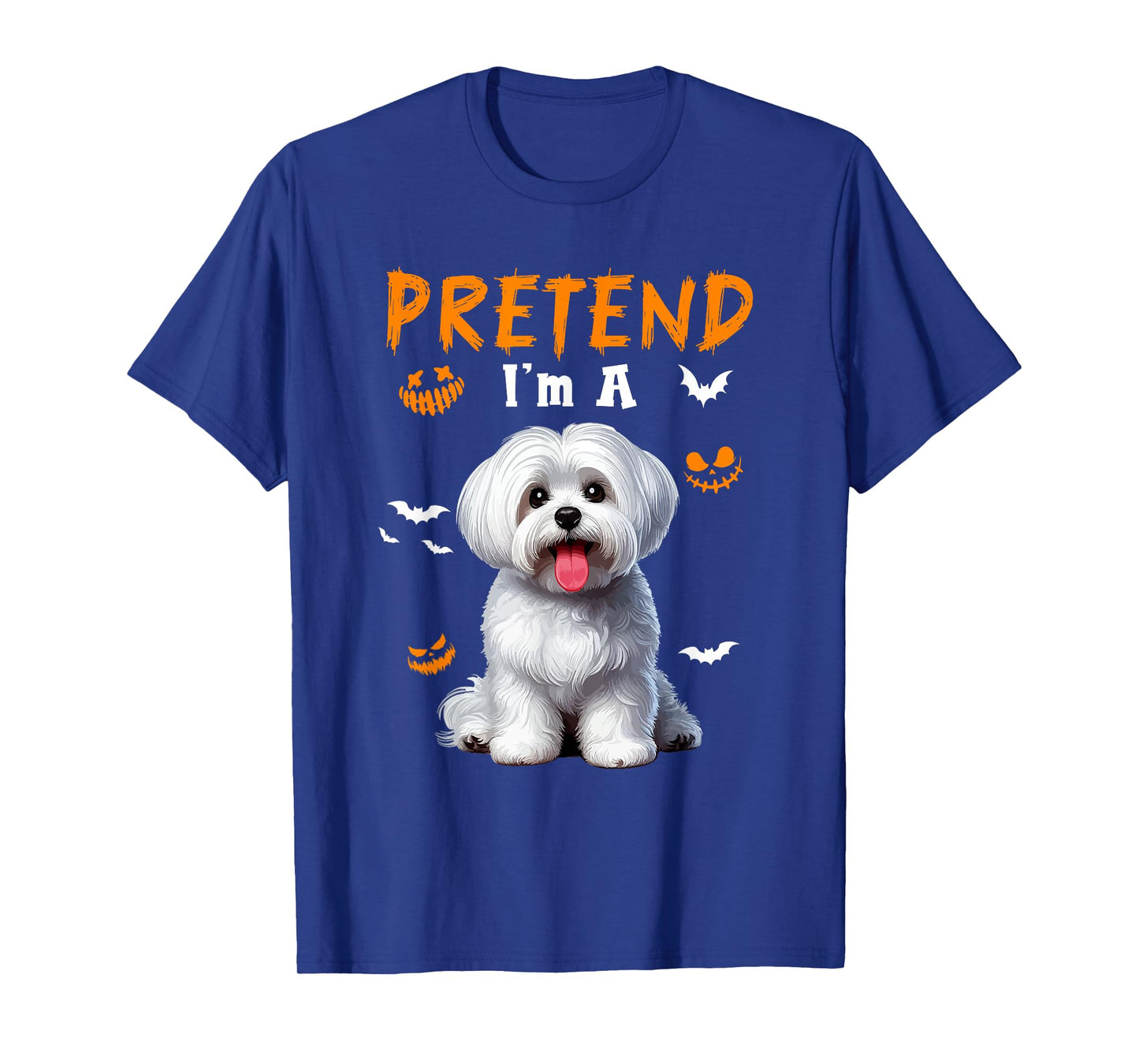 Pretend I'm A Maltese Halloween Costume Owner Kids Family T-Shirt