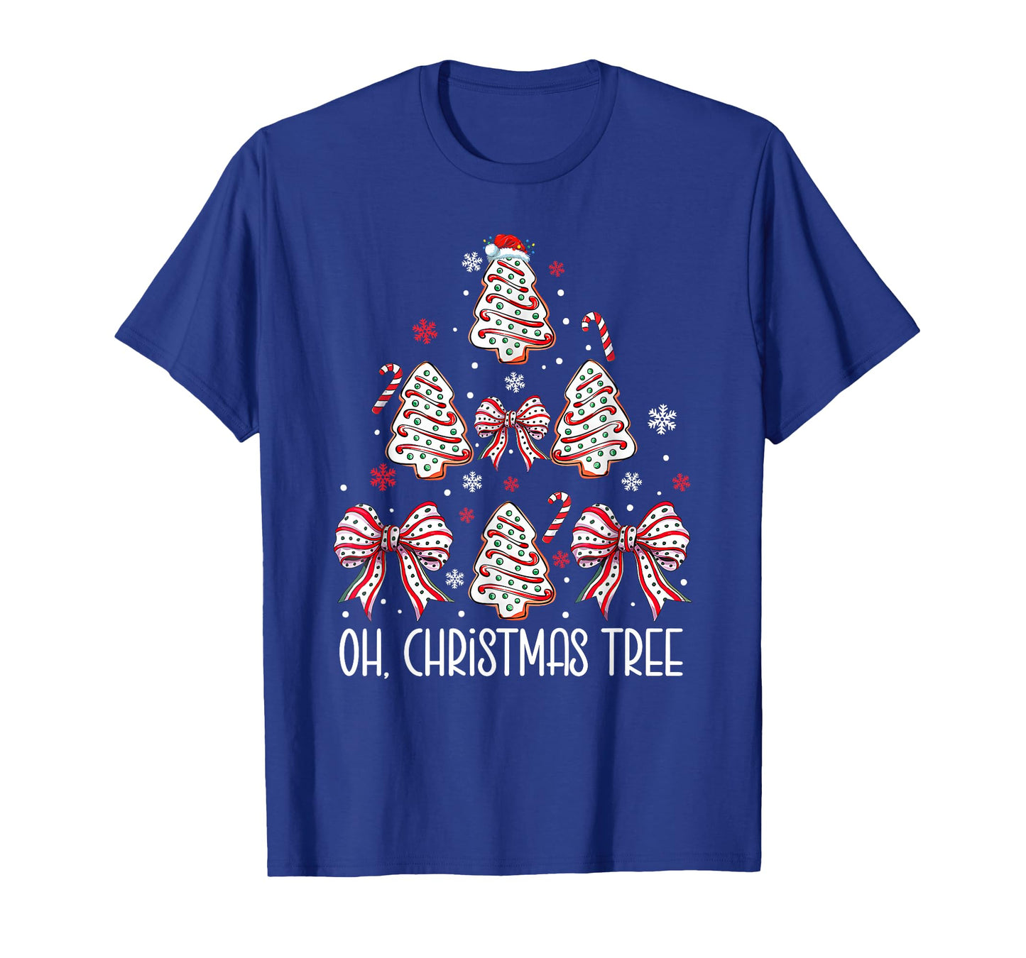 Groovy Oh Christmas Tree Cakes Debbie Becky Jen Cake Lovers T-Shirt