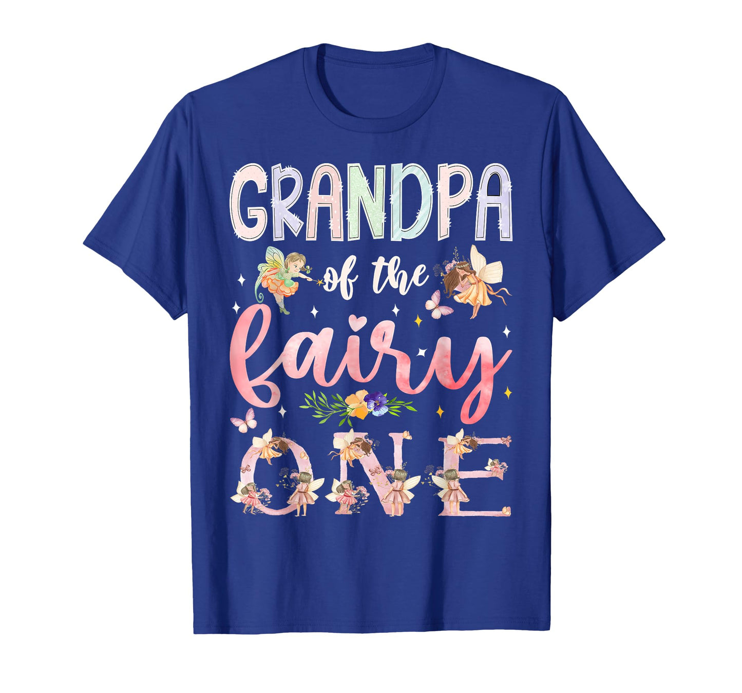 Grandpa Of The Fairy One 1St Birthday Girl Family Matching T-Shirt