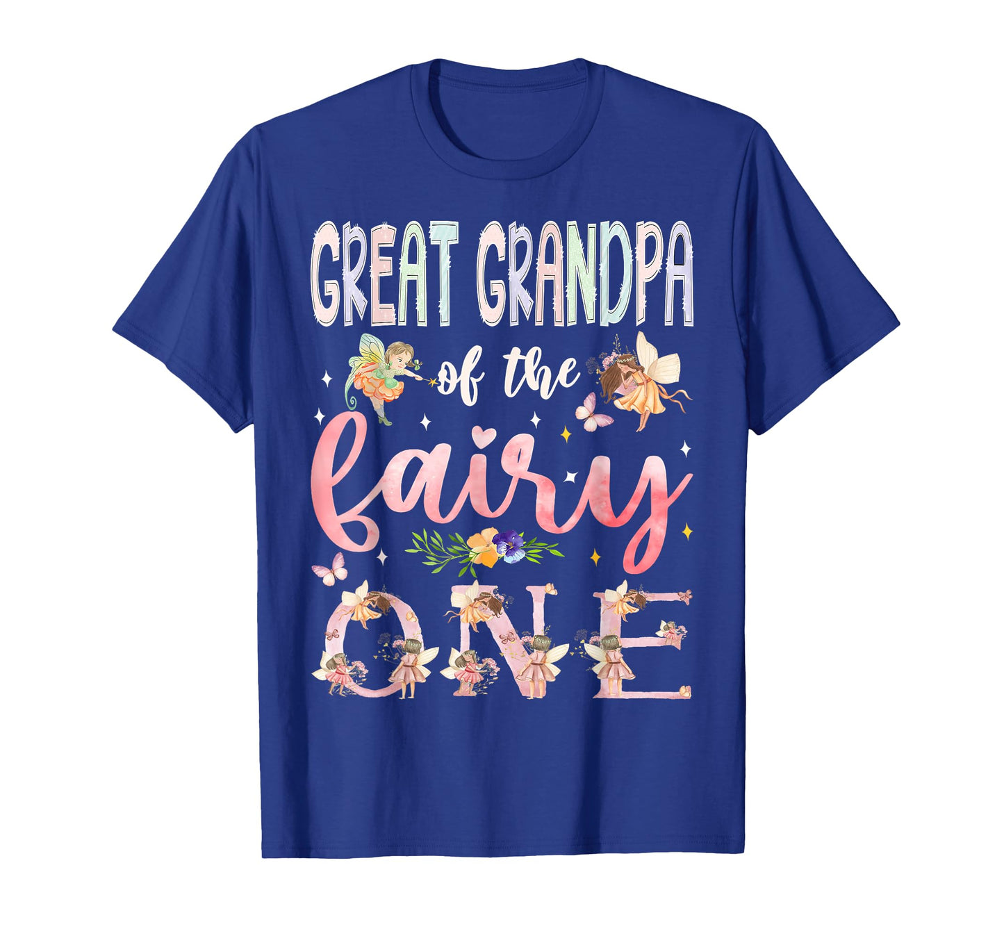 Great Grandpa Of The Fairy One 1St Birthday Girl Matching T-Shirt