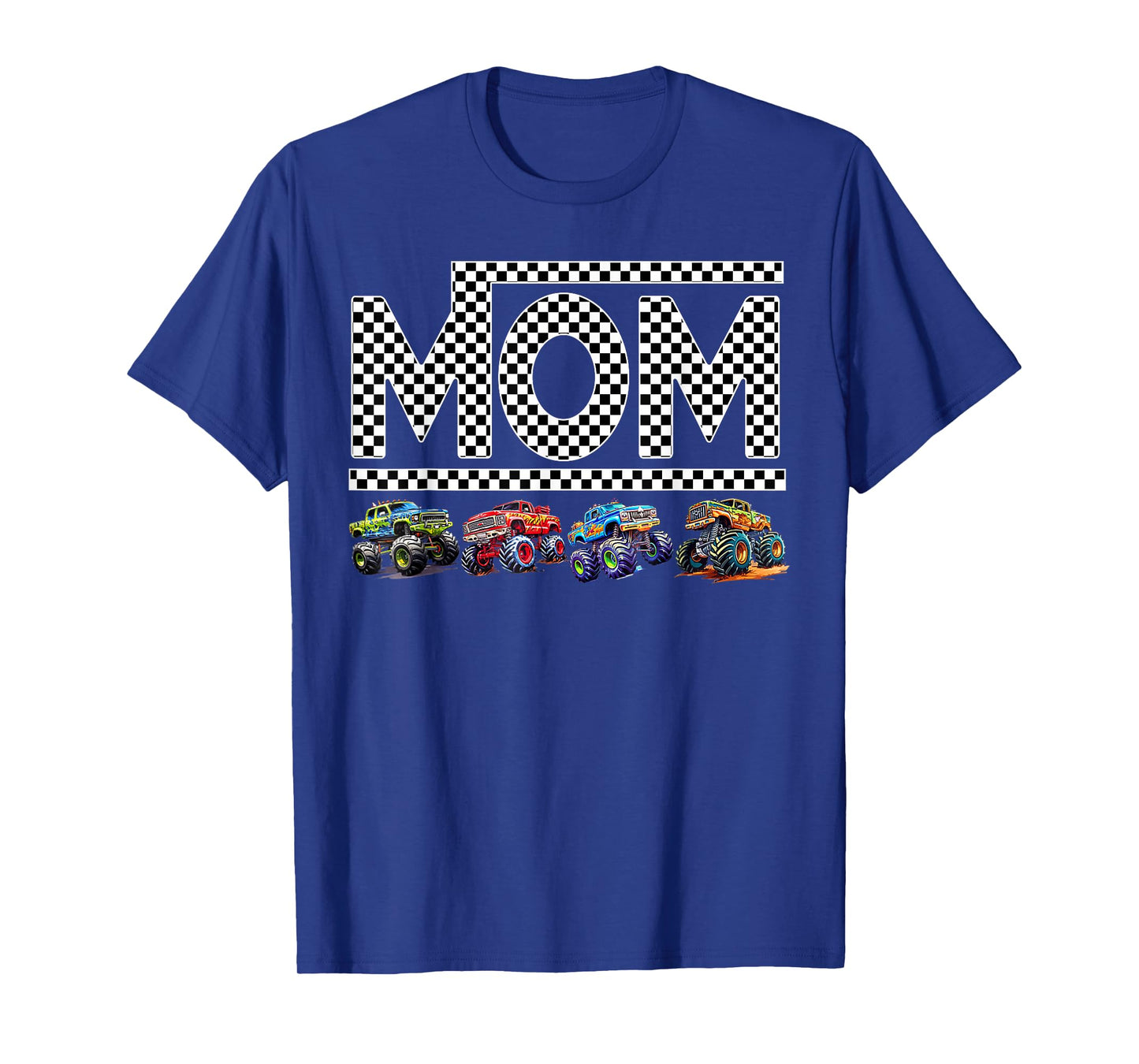 Mom Retro Monster Truck Family Crew Birthday Matching Party T-Shirt