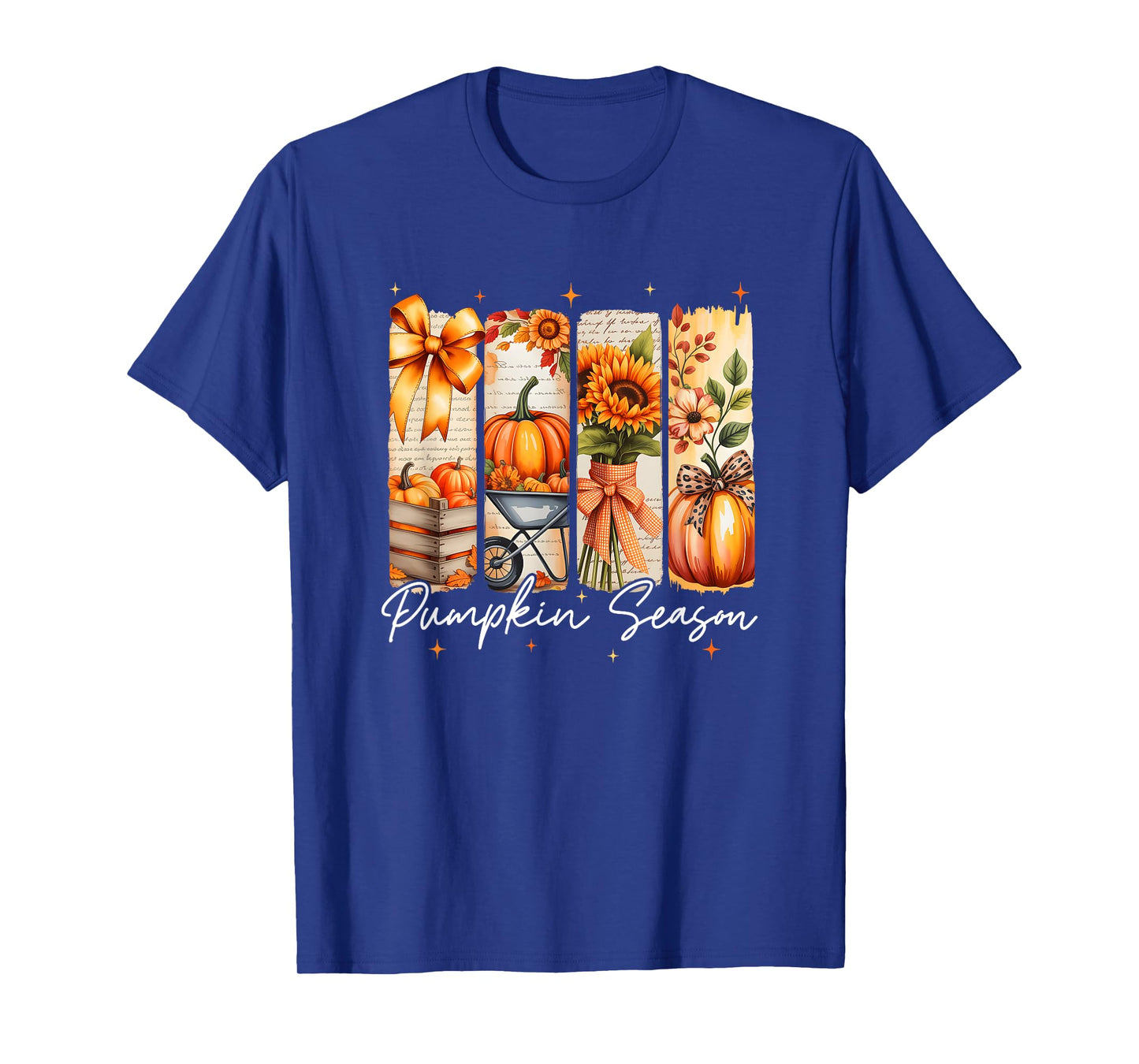 Pumpkin Season Coquette Fall Autumn Sunflower Floral Leopard T-Shirt
