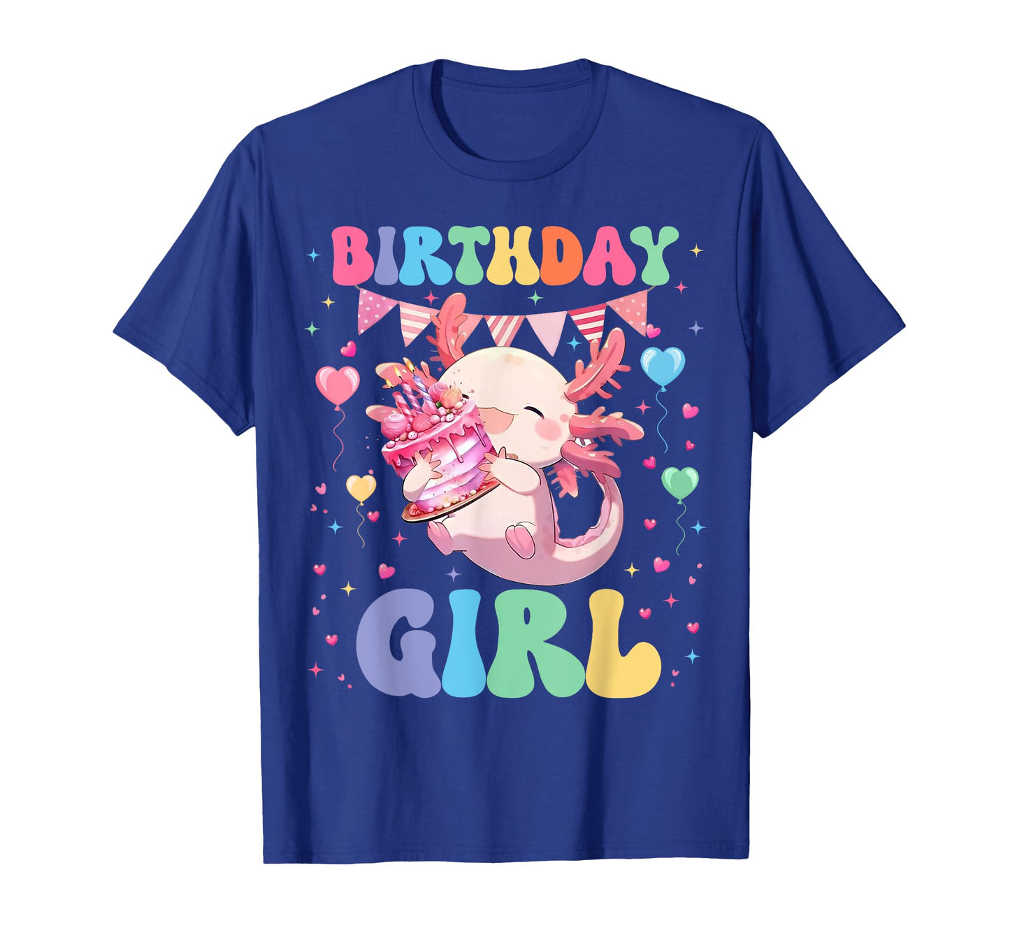 Birthday Girl Axolotl Lover Bday Party Alotl Axolotl Kids T-Shirt
