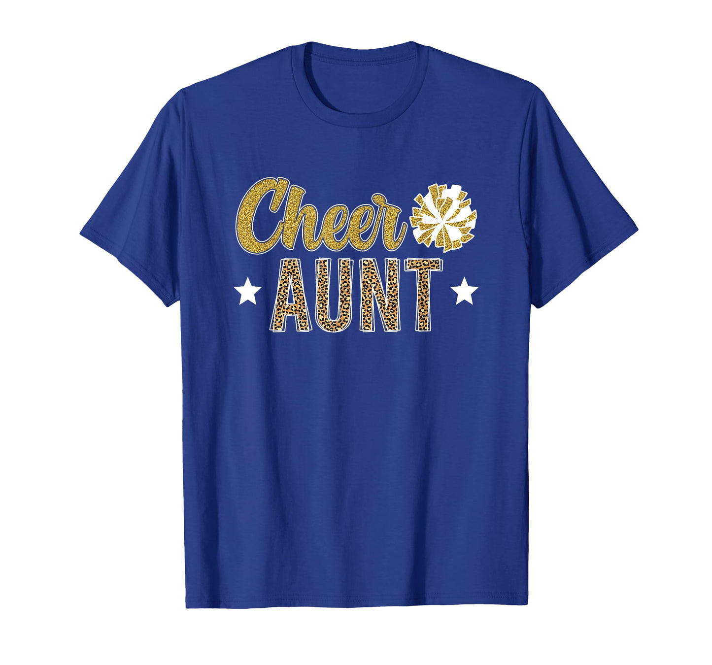 Cheer Aunt Leopard Cheerleading Auntie Cheerleader Aunt T-Shirt