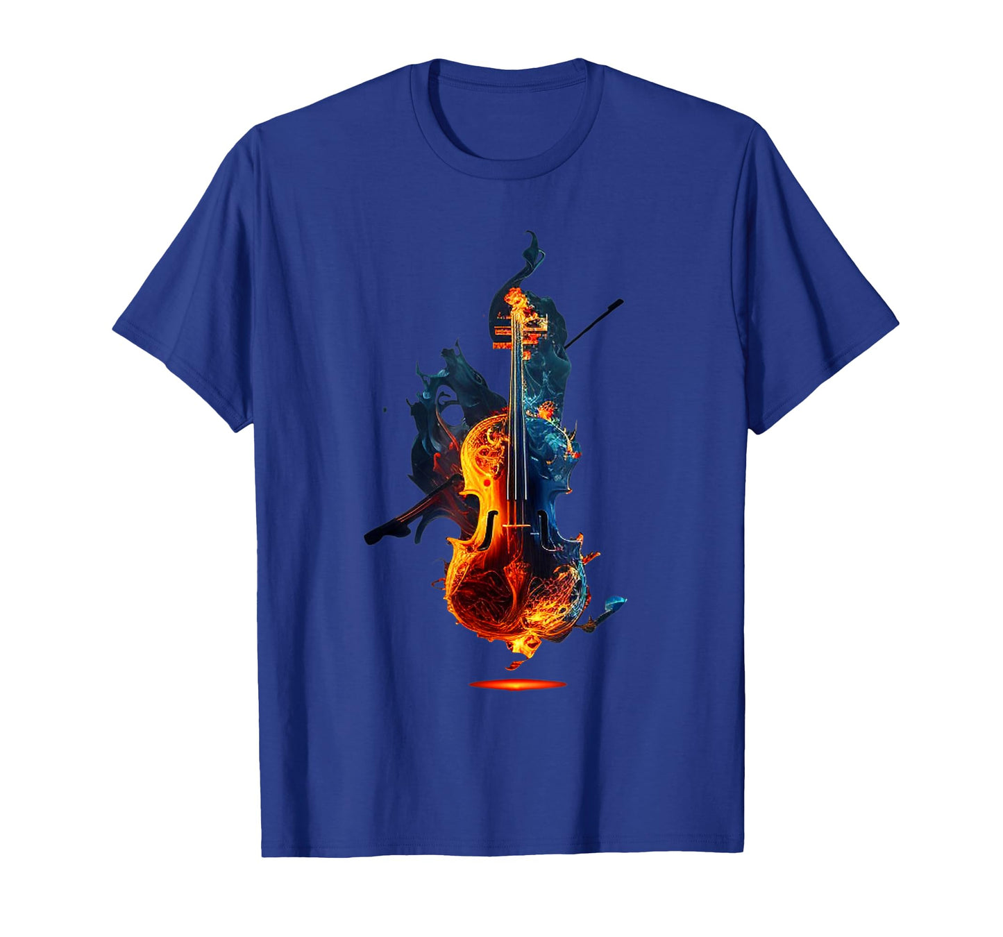 Cool Violin on Fire for burning Music T-Shirt