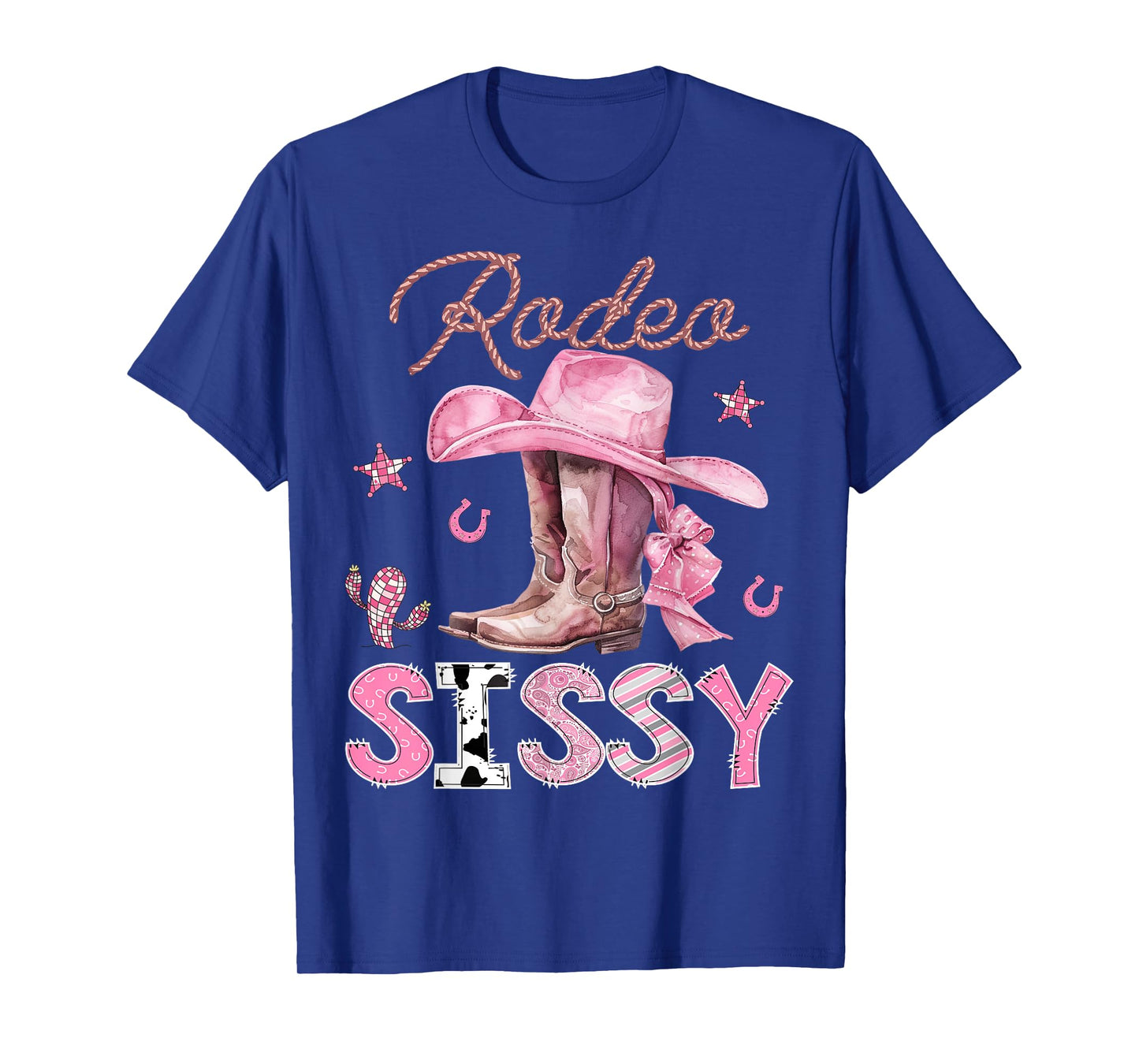 Rodeo Sissy Pink Boots Coquette CowGirl Birthday Party T-Shirt