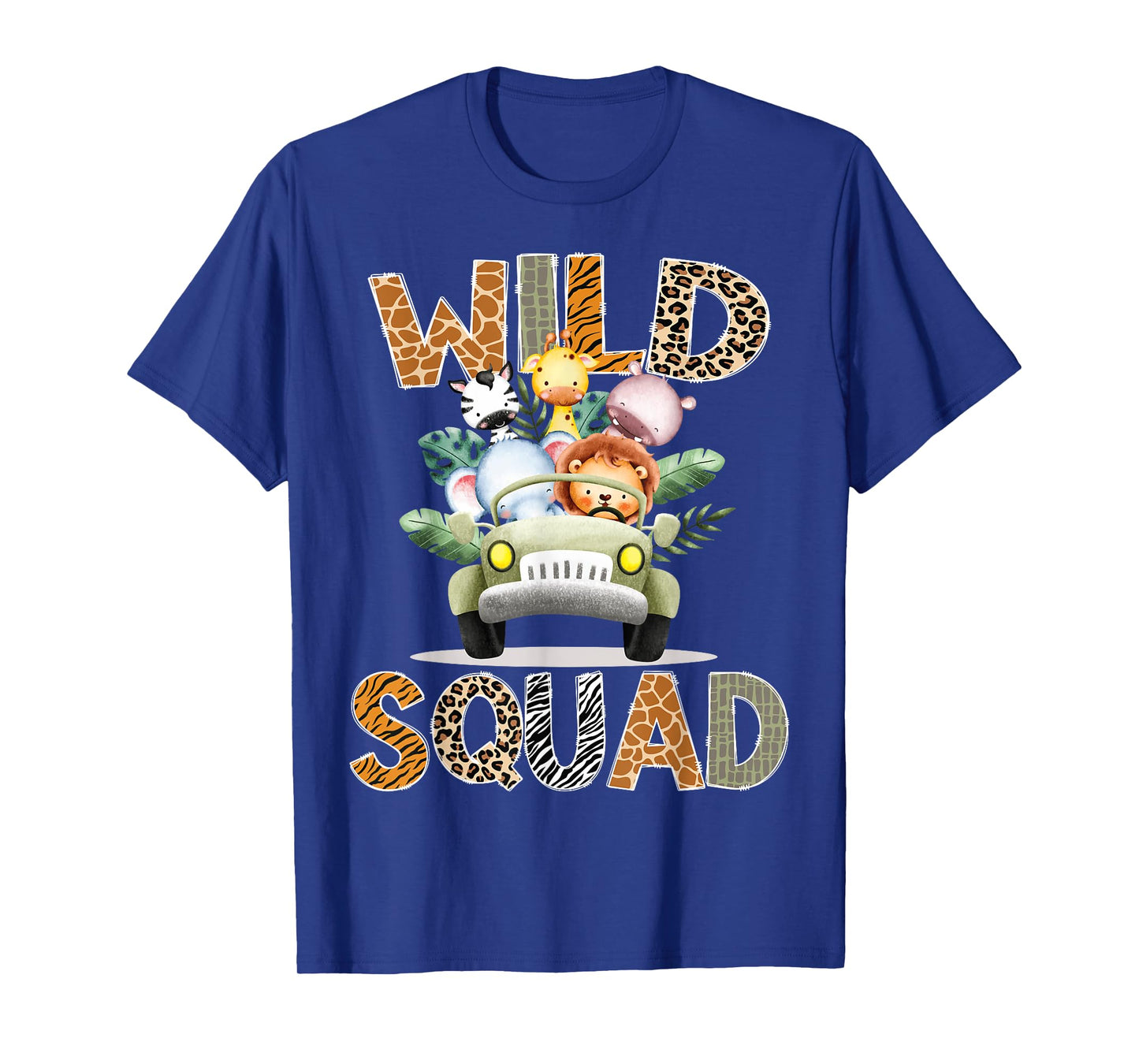 Wild Squad Safari Jungle Animals 1st Birthday Truck T-Shirt