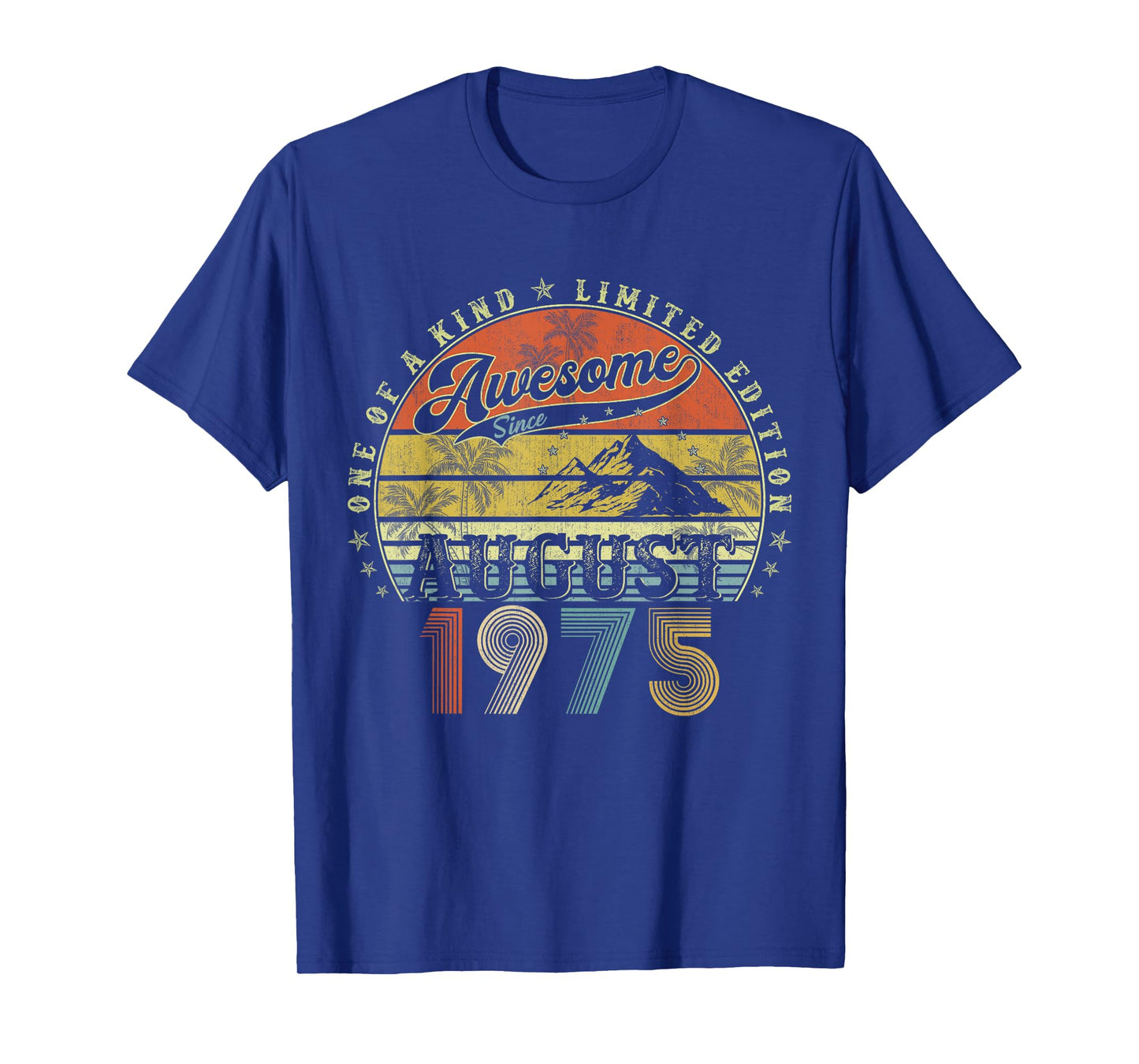 50 Year Old Birthday Gifts For Men August 1975 50th Bday T-Shirt