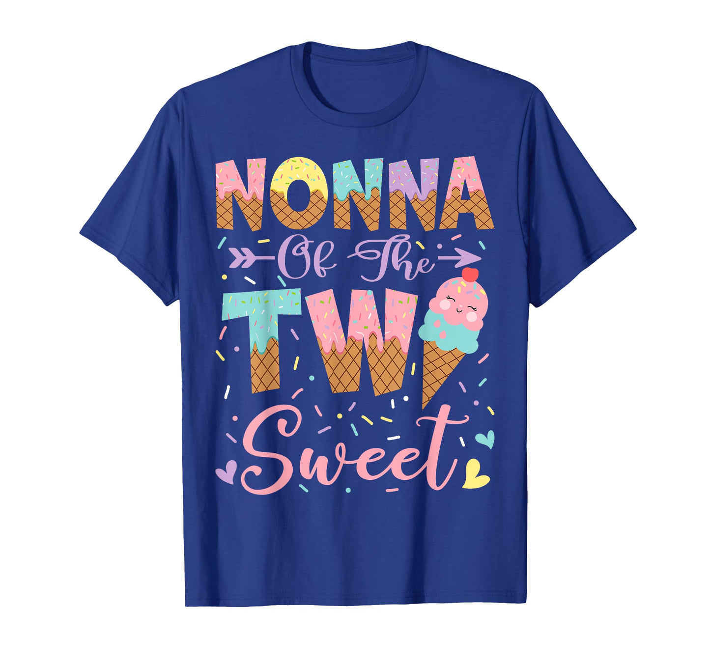 Nonna Of The Two Sweet 2Nd Birthday Summer Ice Cream T-Shirt