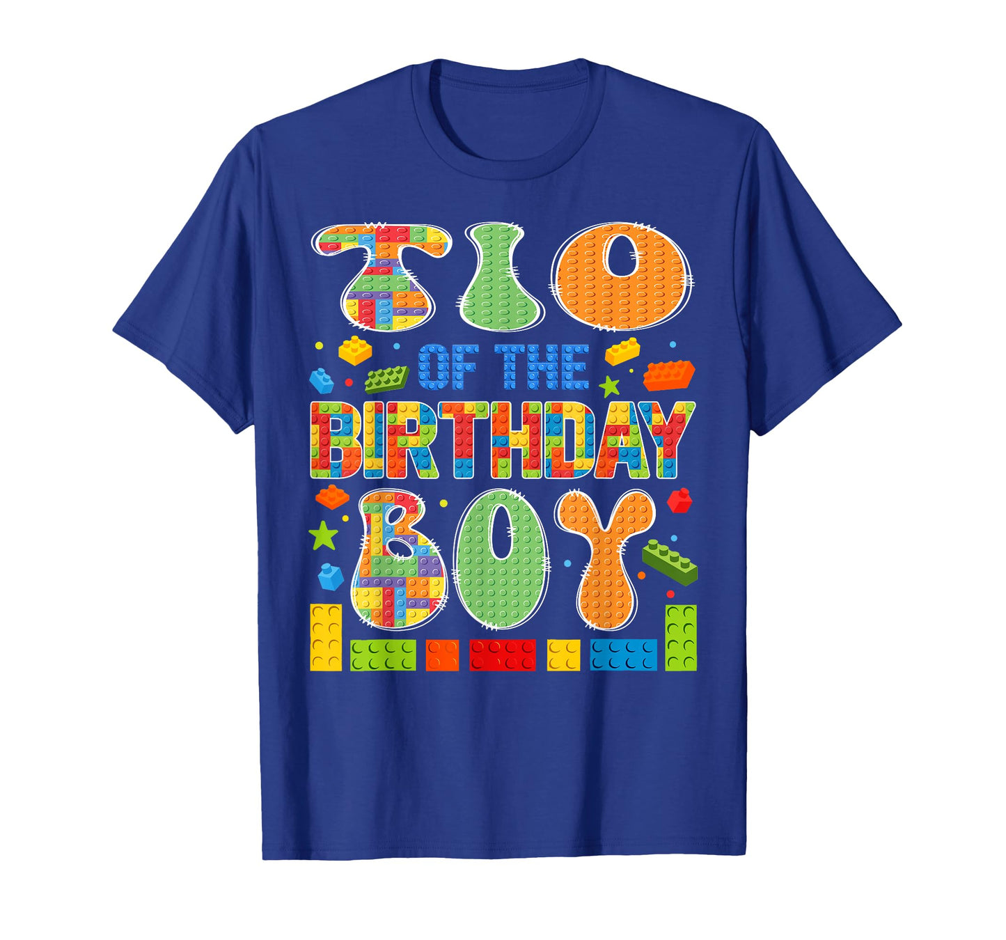 Tio Of The Birthday Boy Building Block Birthday T-Shirt