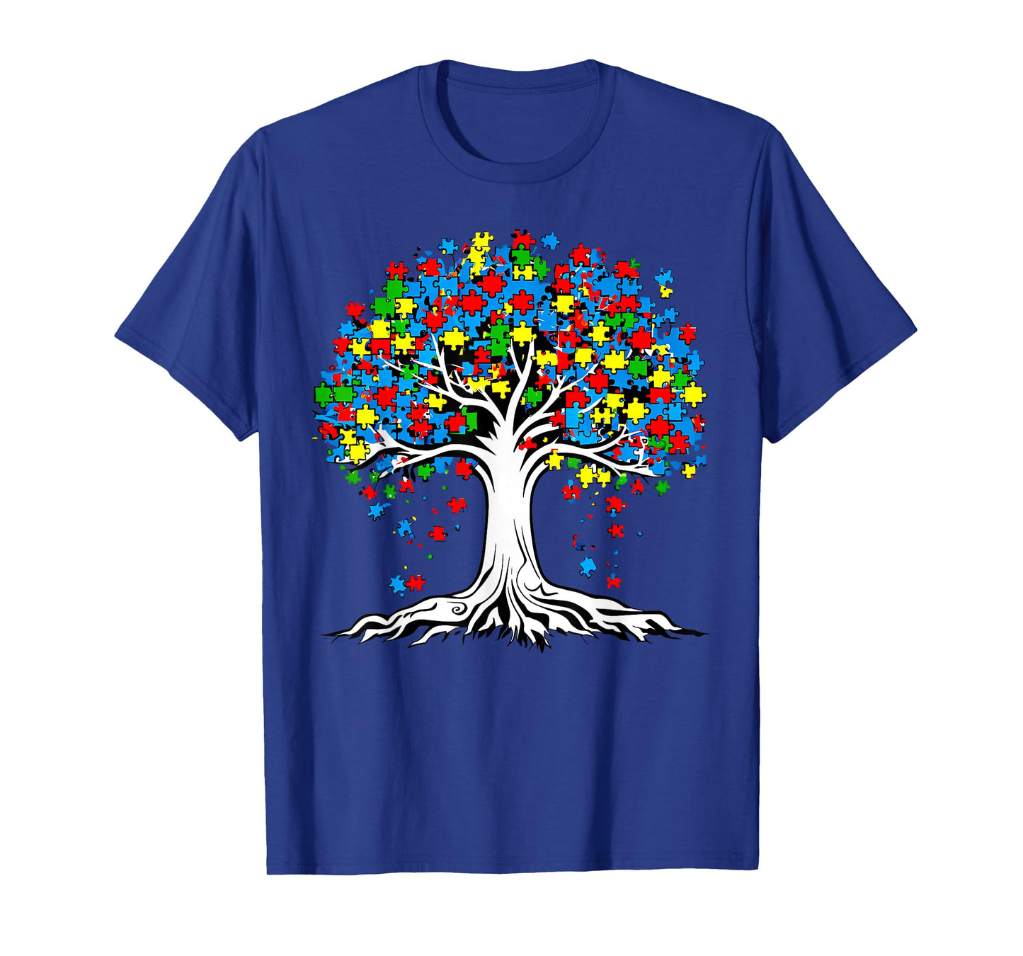 Tree Puzzle Autism Awareness Month Funny ASD Support T-Shirt