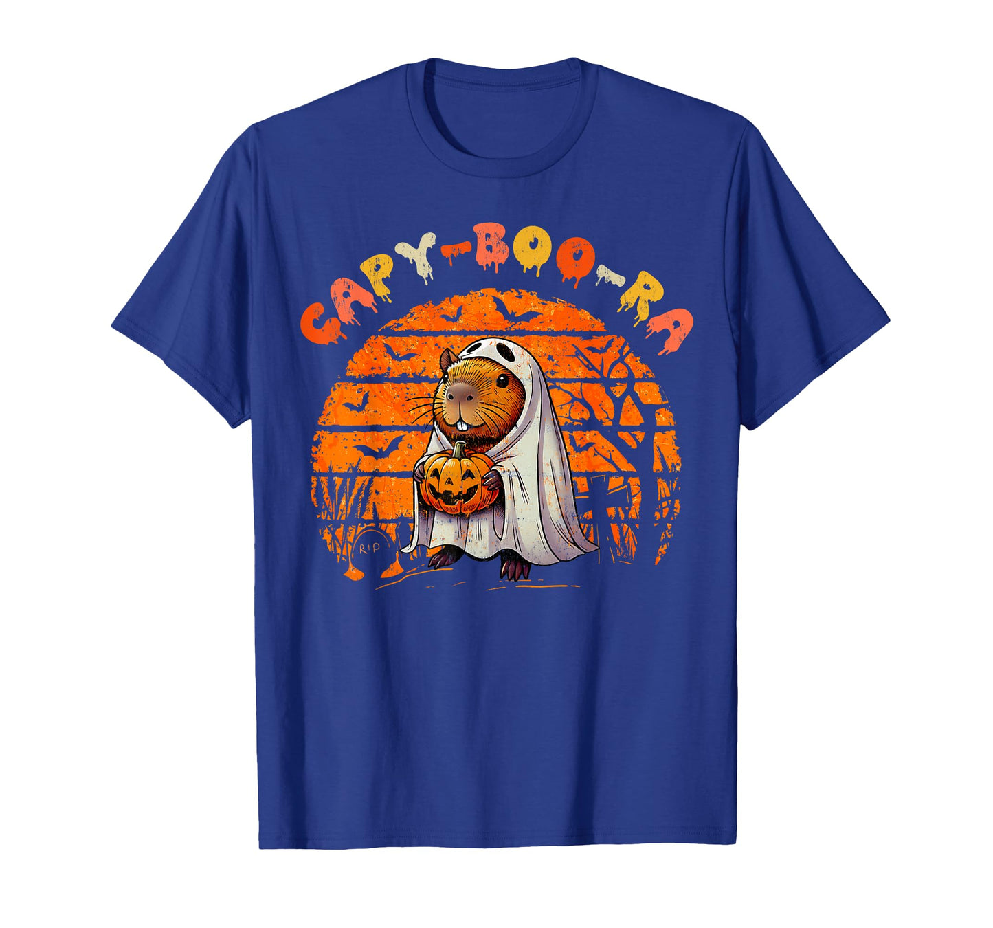 Capy-Boo-Ra Cute Capybara Boo Ghost Funny Cappy Halloween T-Shirt