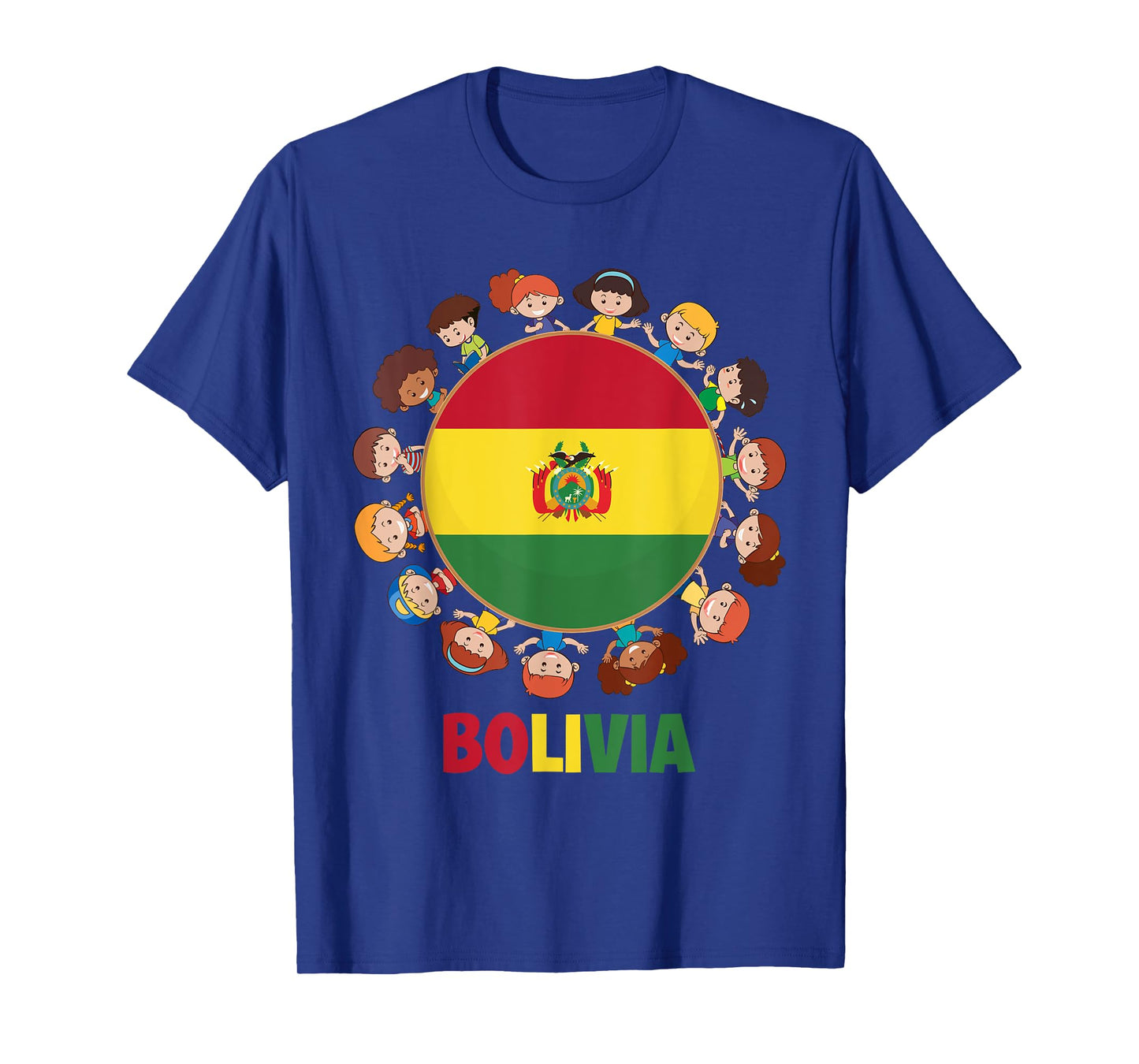 Bolivian Flag Hispanic Heritage Month Bolivia Kids Boy Girls T-Shirt