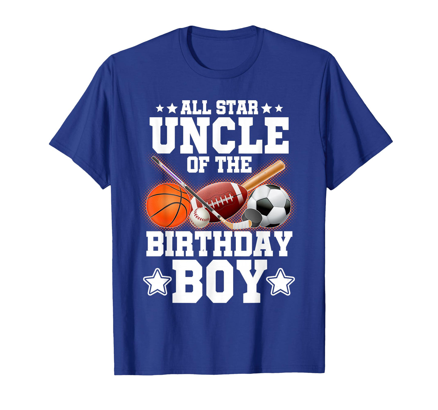 All Star Uncle Of The Birthday Boy Basketball Soccer Sport T-Shirt