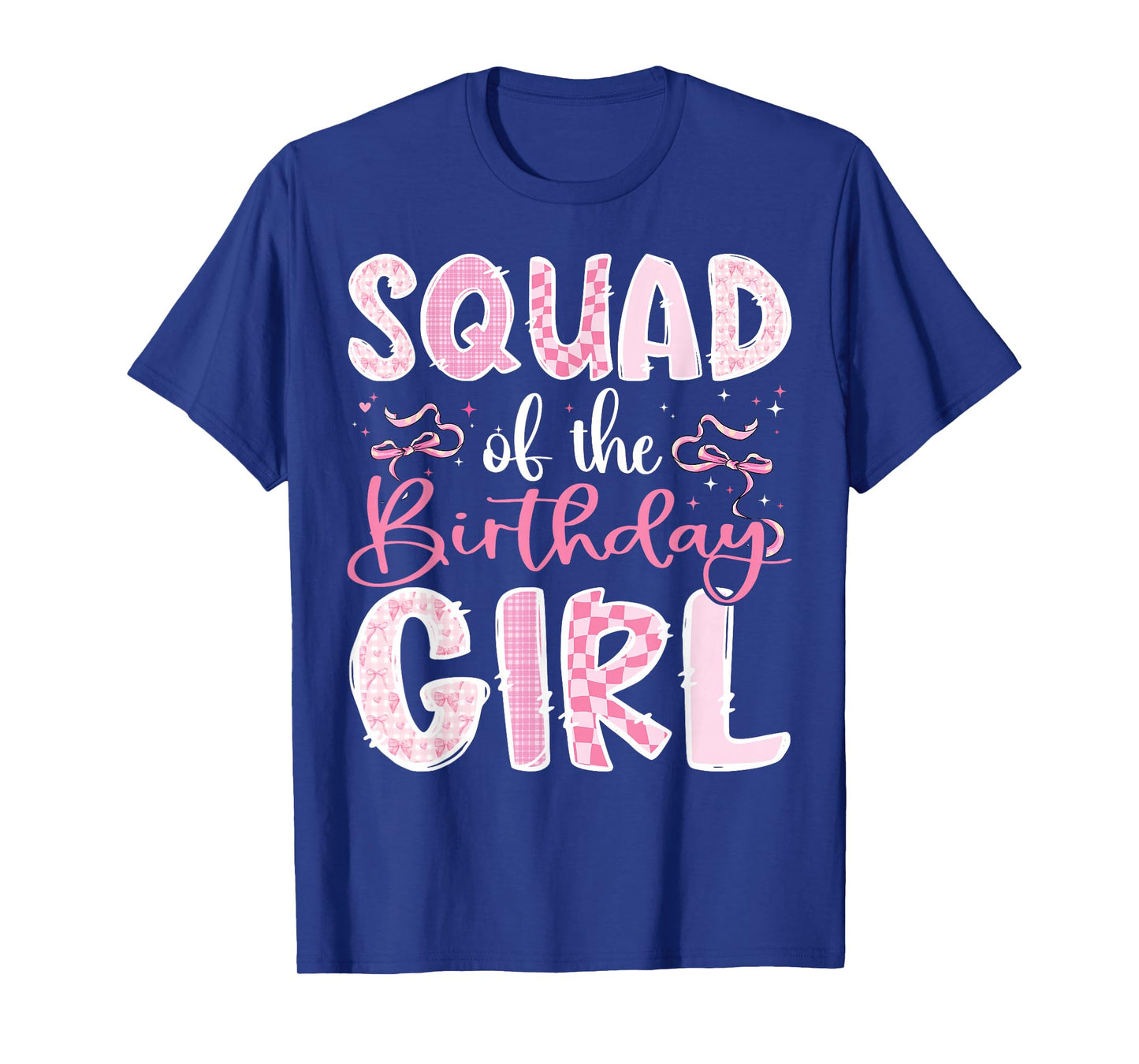 Squad of The Birthday Girl Pink Coquette Bow Family T-Shirt