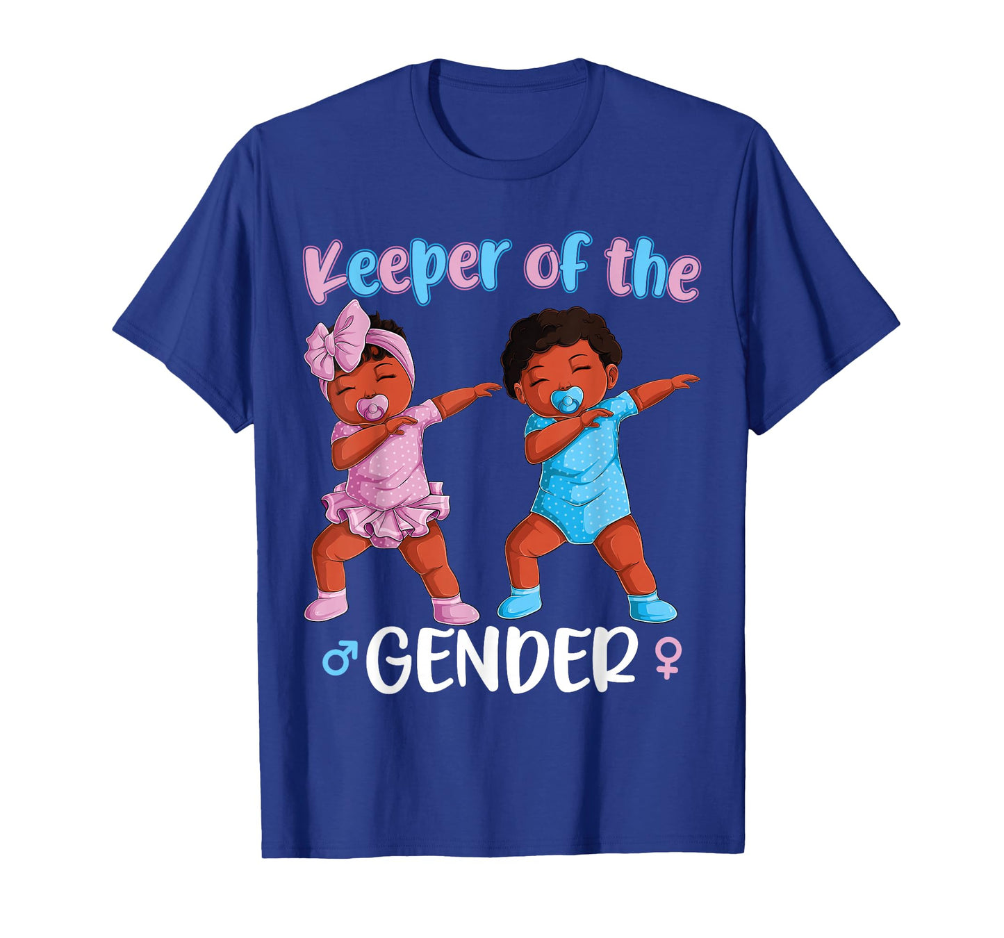 Keeper Of The Gender Reveal Black Baby Announcement Women T-Shirt