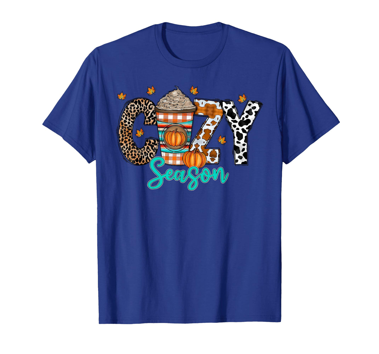 Cozy Season Pumpkin Spice Autumn Fall Leaves Thanksgiving T-Shirt