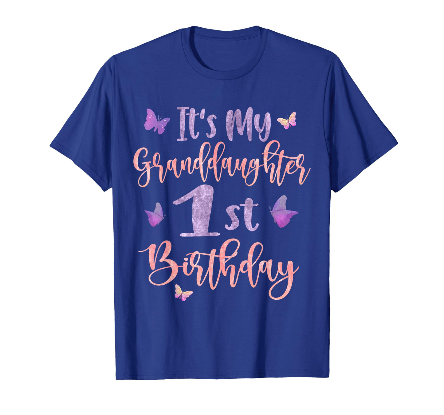It's My Granddaughter's 1st Birthday Butterfly 1 Years Old T-Shirt