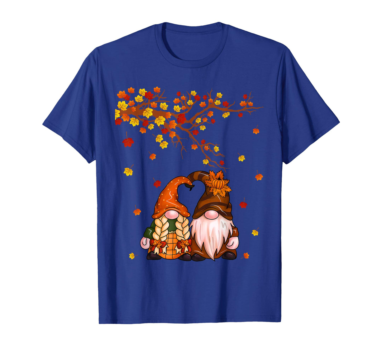 Happy Fall Y'all Gnome Pumpkin Autumn Leaves Thanksgiving T-Shirt