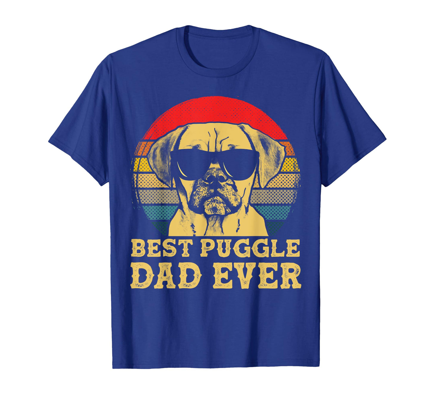 Best Puggle Dad Ever Dog Lovers Retro Vintage T-Shirt for Men Women Kids